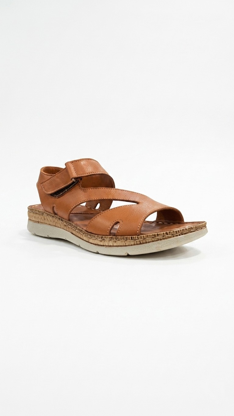 Ustalar Ayakkabı Ayakkabı & Çanta Taba Kadın Hakiki Deri Günlük Sandalet 213.S-014-15450