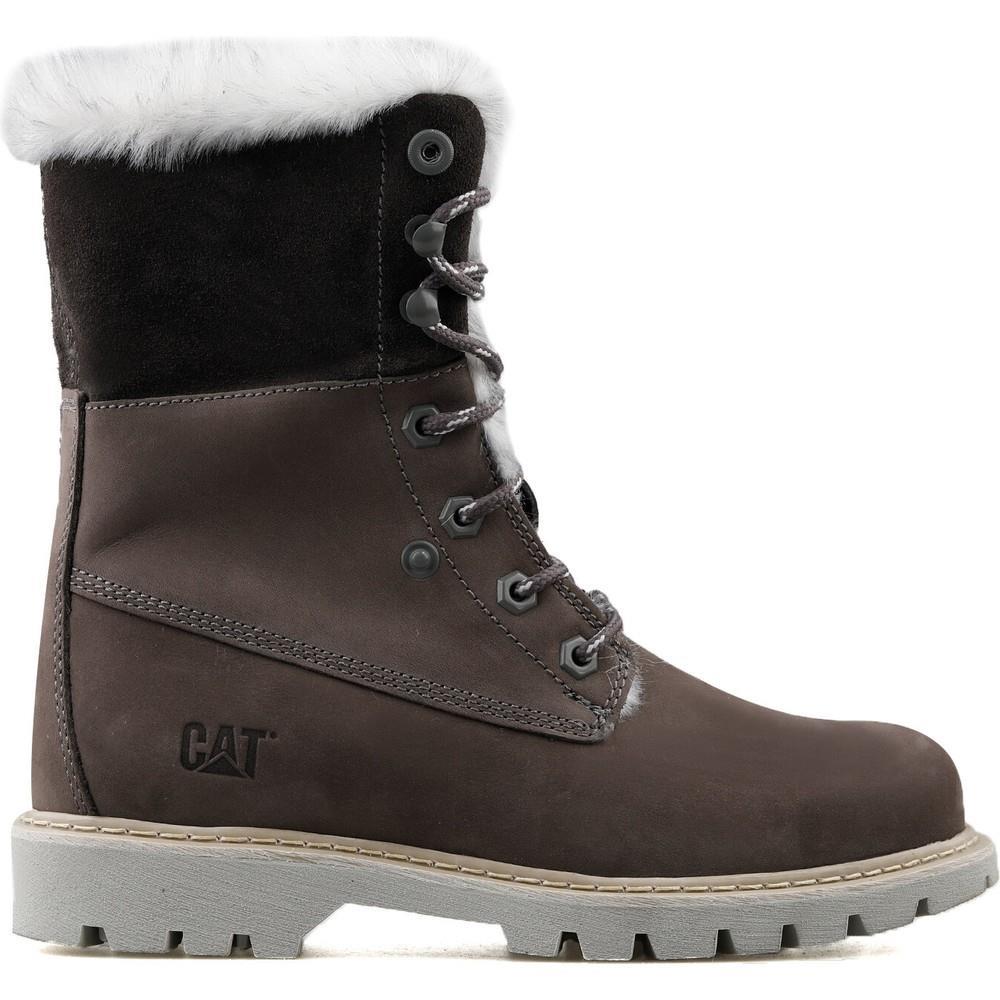 Cat Ayakkabı & Çanta Cat 015Z101184 Utah Fur Dark Grey-Gri Nubuk Kadın Bot