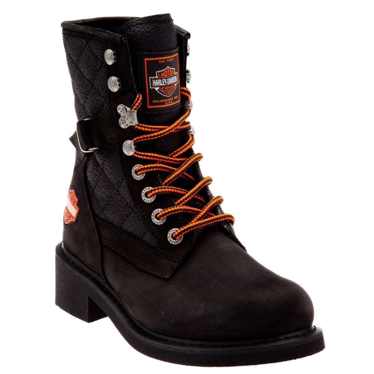 Harley Davidson New Worker Kadın Siyah Nubuk Bot