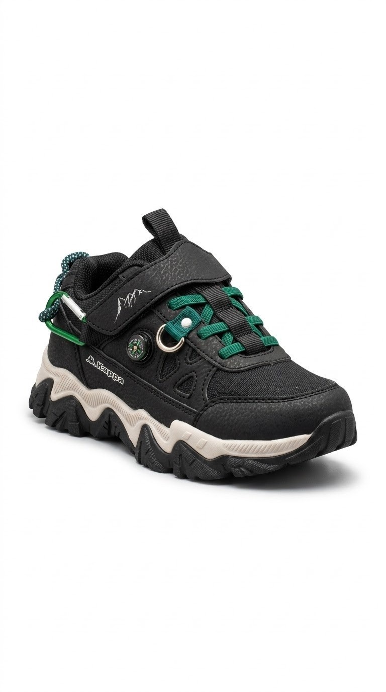 Kappa Ayakkabı & Çanta Kappa KP-2170F Siyah-Yeşil Erkek Çocuk Spor Ayakkabı