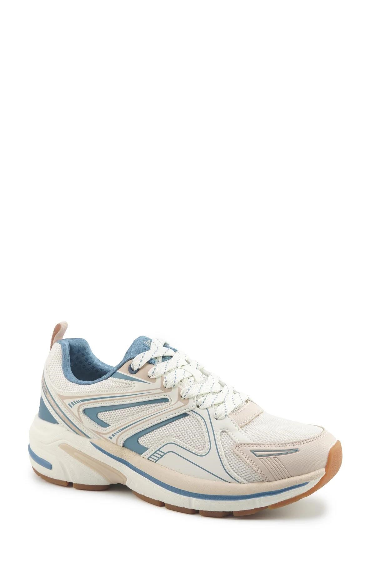 Kinetix Ayakkabı & Çanta Kinetix Aztec TX Ekru-Toz Pembe-Solluk Lacivert Kadın Spor Ayakka