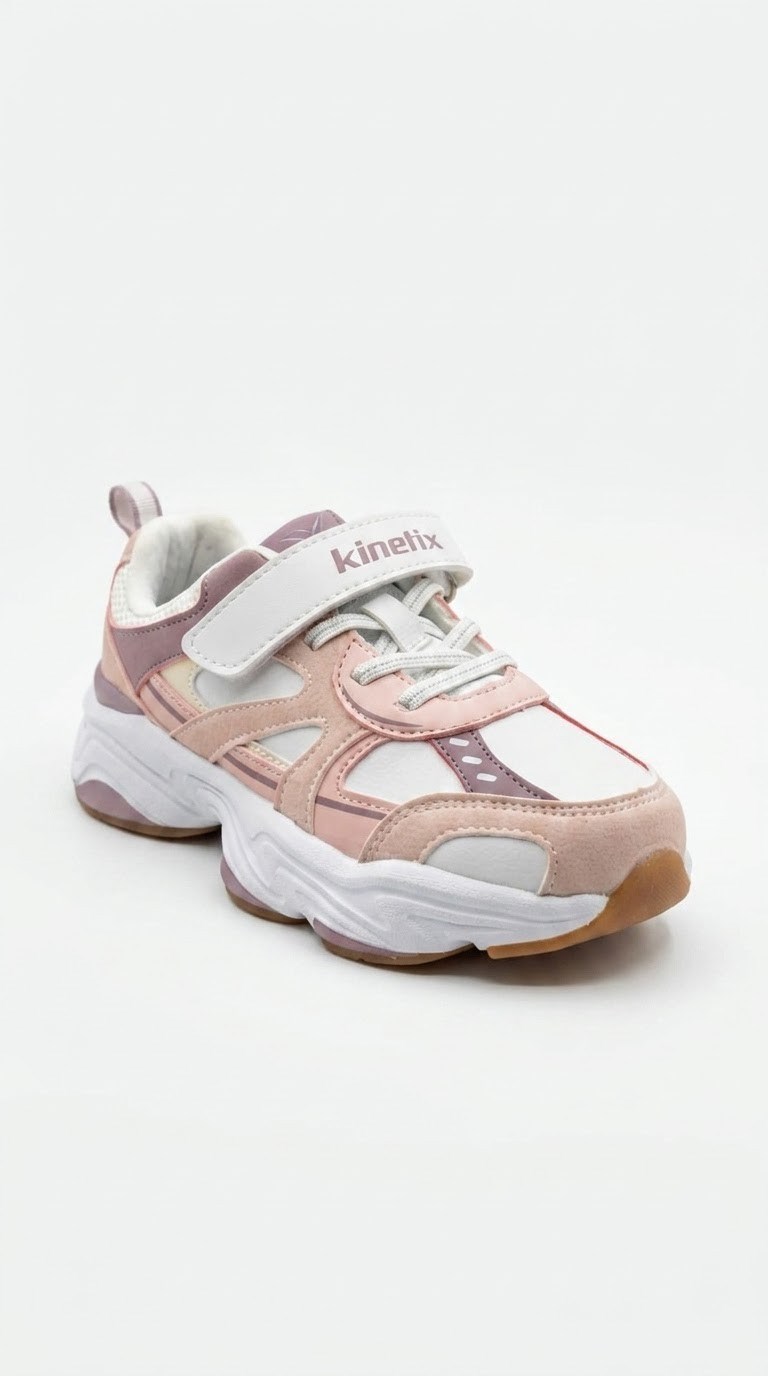 Kinetix Ayakkabı & Çanta Kinetix Interest Pu J F Beyaz-P.Pembe-G.Kurusu Kız Çocuk Spor Aya
