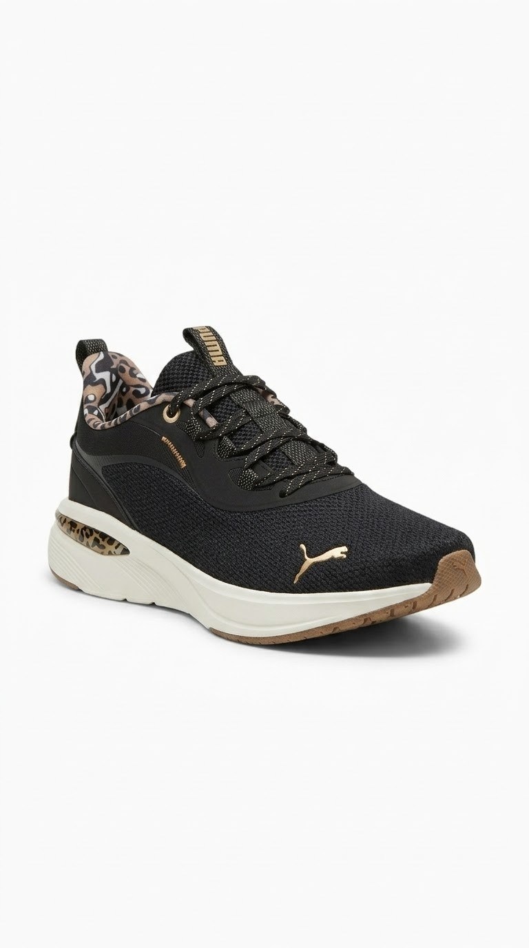 Puma Ayakkabı & Çanta Puma 313963 01 Softride Charm Animal Wns Siyah-Leopar Kadın Spor 