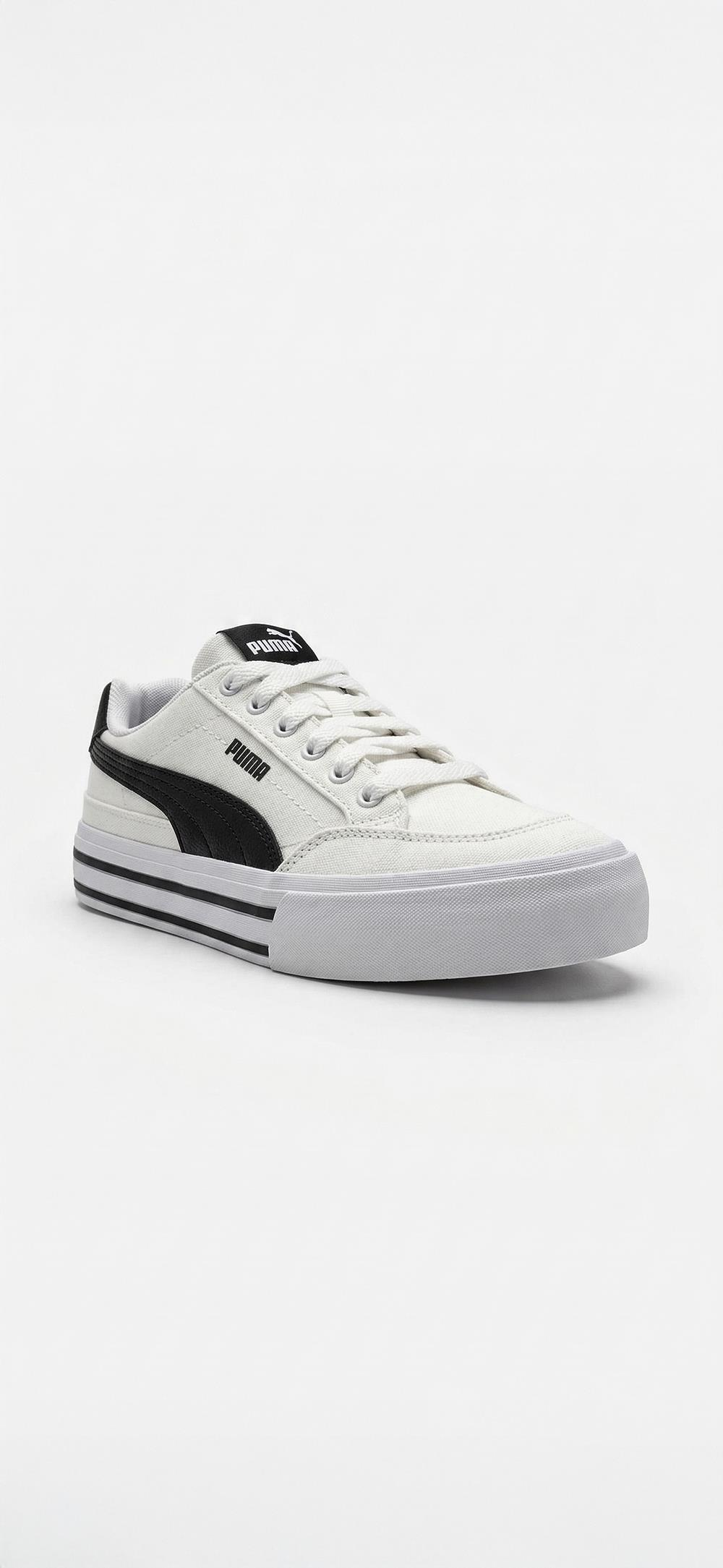 Puma Ayakkabı & Çanta Puma 396353 02 Court Classic Vulc FS Beyaz-Siyah Erkek Spor Ayakk
