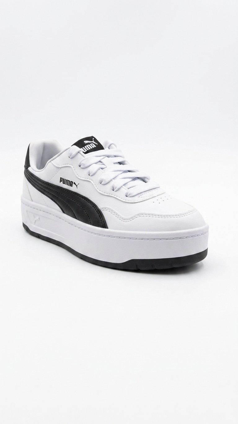 Puma Ayakkabı & Çanta Puma 400368 03 Court Lally Skye Beyaz-Siyah Kadın Spor Ayakkabı