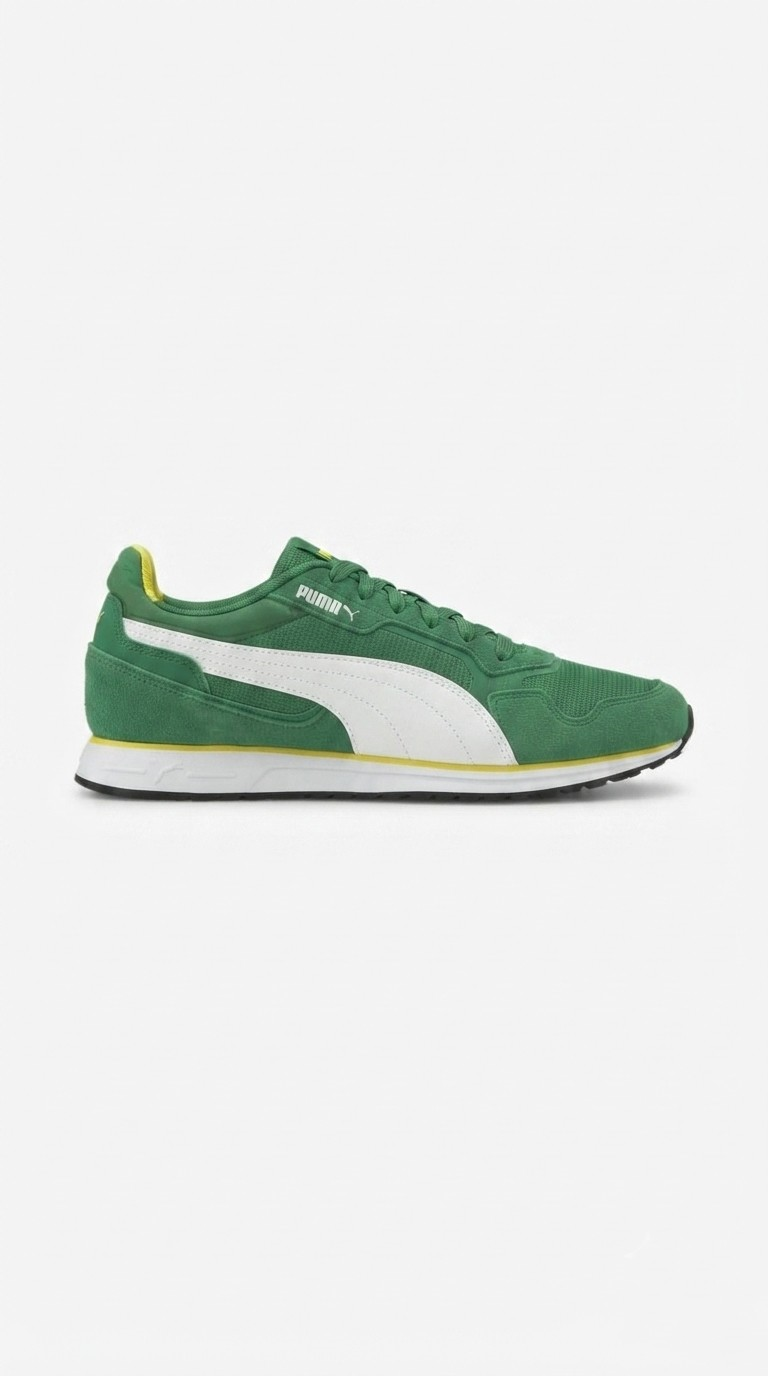Puma Ayakkabı & Çanta Puma 402635 11 Softrıde ST Mıler Yeşil-Beyaz-Sarı Kadın Spor Ayak