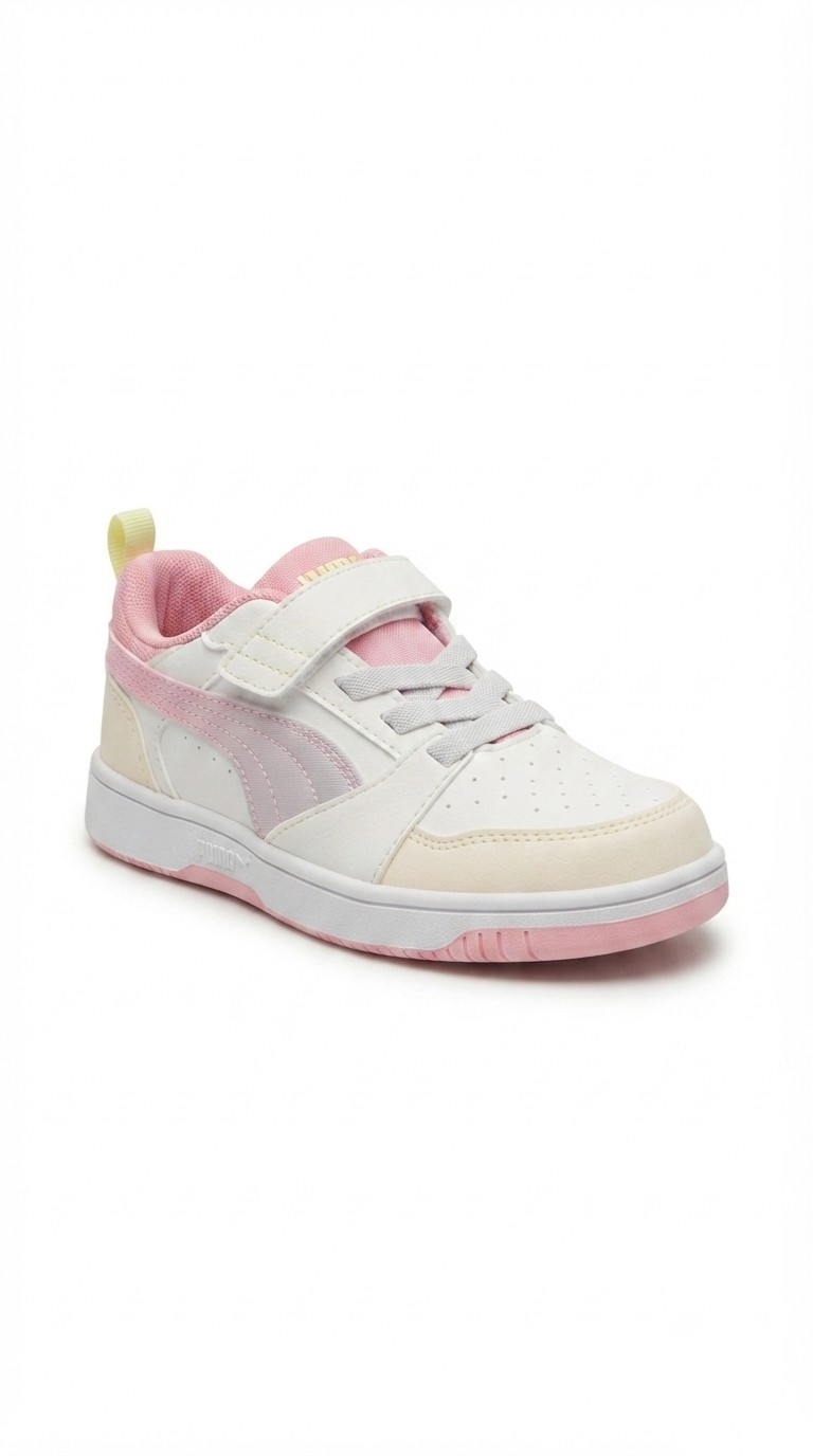 Puma Ayakkabı & Çanta Puma 405044 02 Reboundv6 Locomeon AC+PS Beyaz-Pembe Çocuk Spor Ay