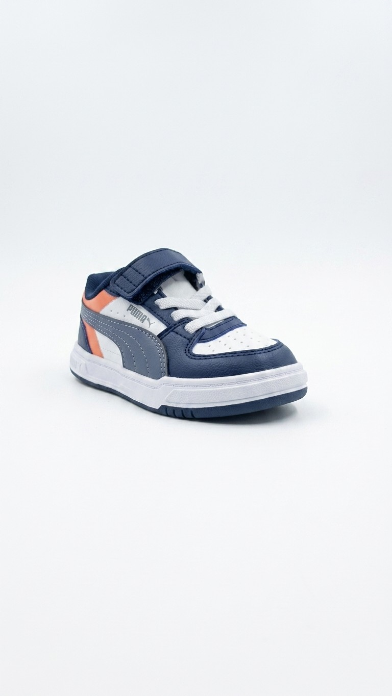 Puma Ayakkabı & Çanta Puma 406892 01 Caven III Block AC+Inf Beyaz-Lacivert-Turuncu Çocu