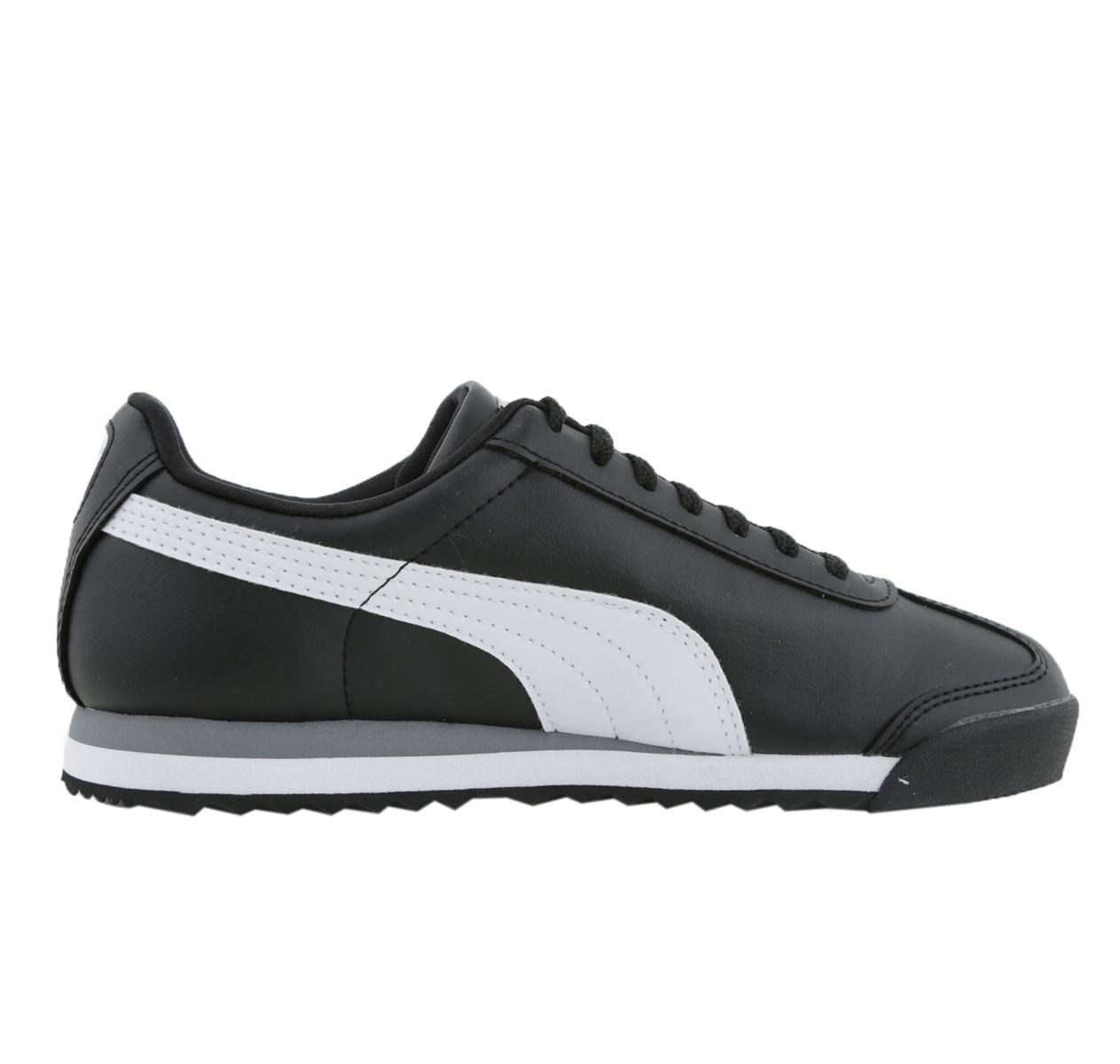 Puma Ayakkabı & Çanta Puma Roma Basic Jr 354259 01 Kadın Siyah-Beyaz Spor Ayakkabı