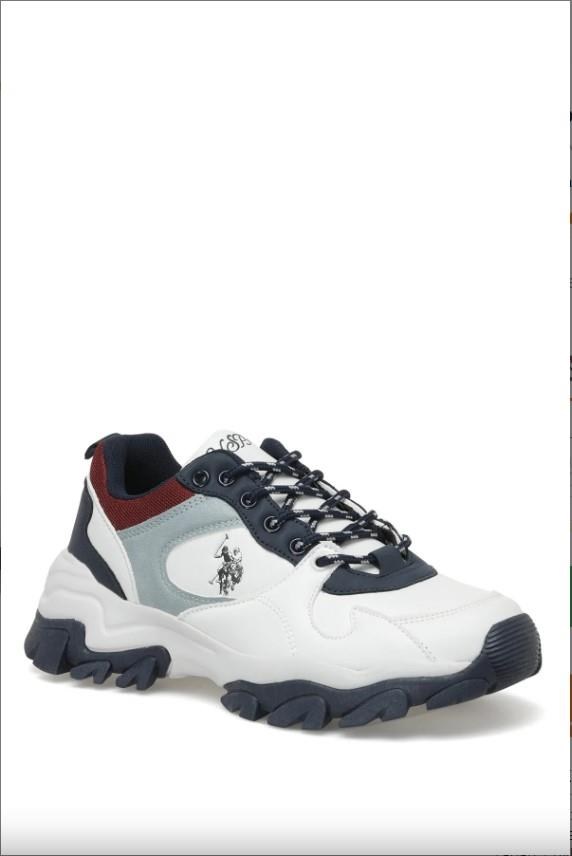 U.S. Polo Assn. Ayakkabı & Çanta U.S Polo Assn. 101172499 Tracky 2PR Beyaz-Mavi Kadın Spor Ayakkab