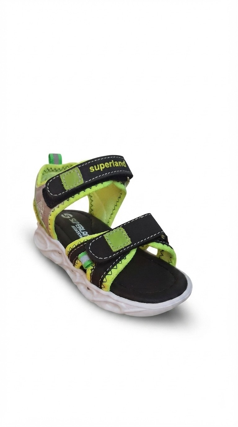 Ustalar Ayakkabı Ayakkabı & Çanta Siyah-Sarı Erkek Çocuk Sandalet 580.B-246