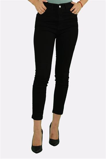 Kadın Yüksek Bel Likralı Slim Fit Denim Jean Kot Pantolon
