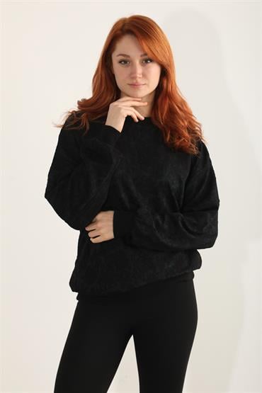 Kadın Varak Baskılı İşlemeli Sweatshirt