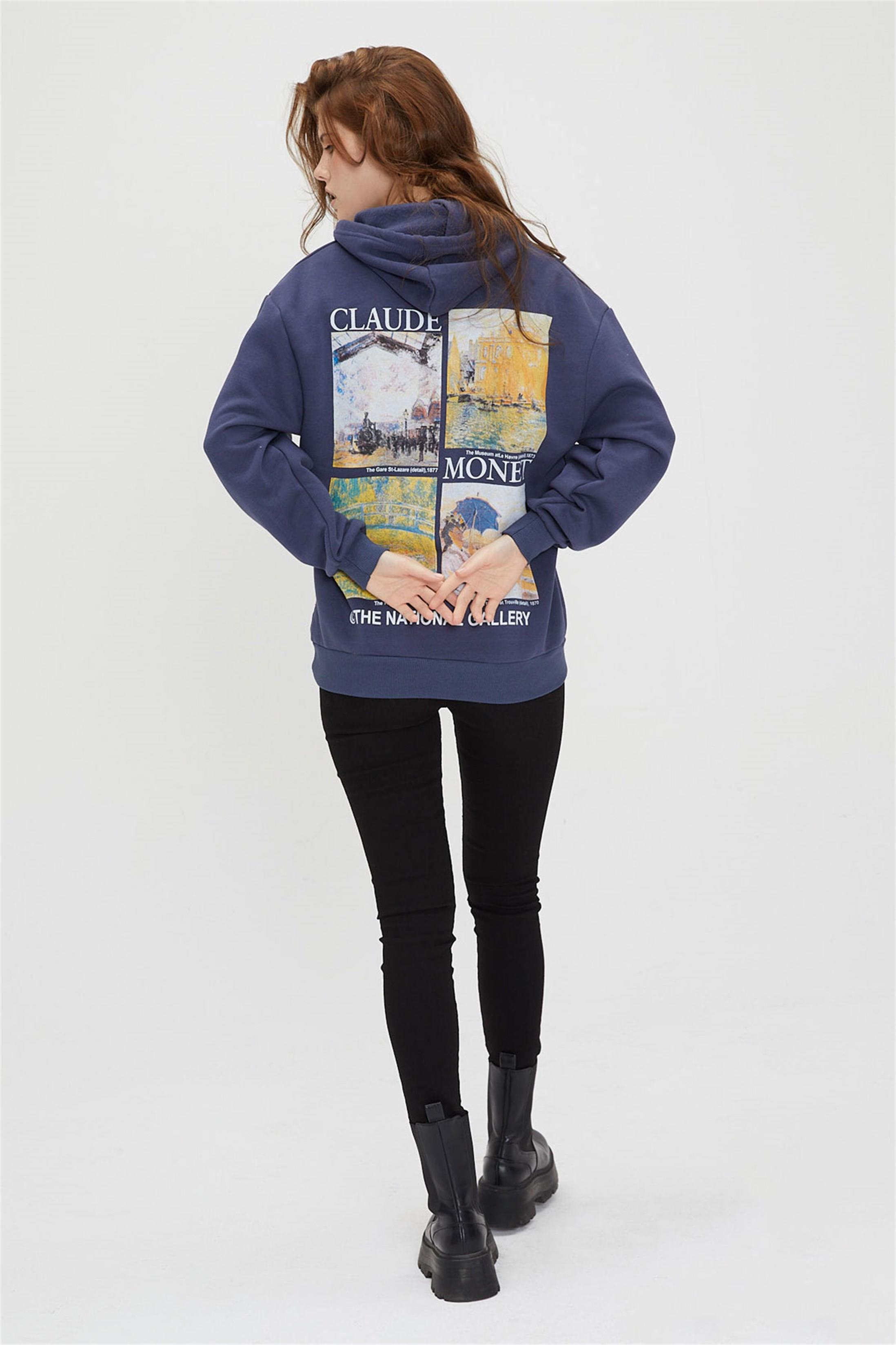 Kadın The National Baskılı Kapüşonlu Sweatshirt