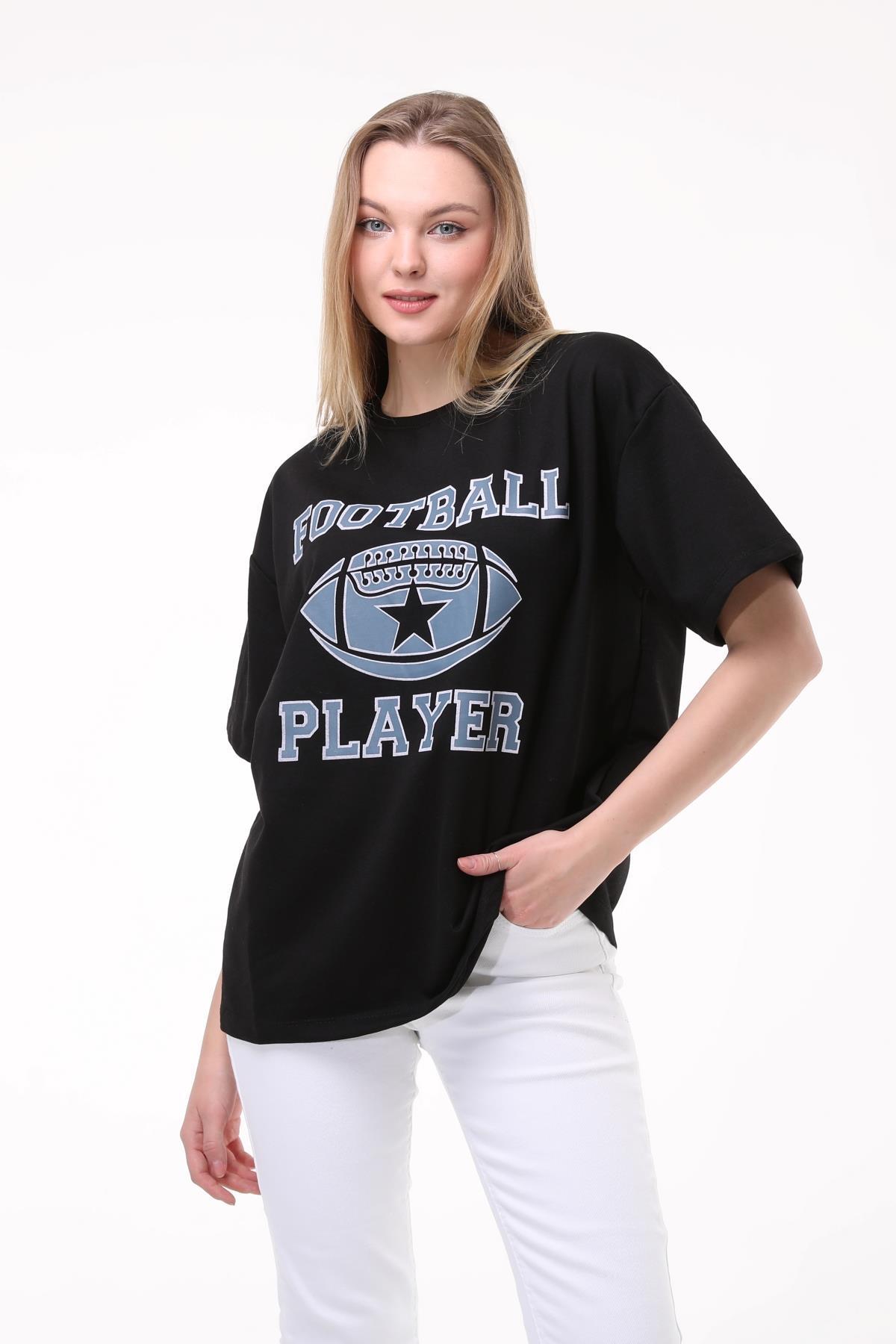 Kadın Football Baskılı Tshırt