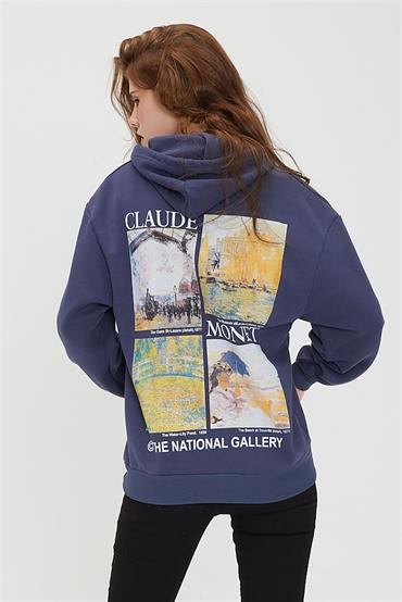 Kadın The National Baskılı Kapüşonlu Sweatshirt