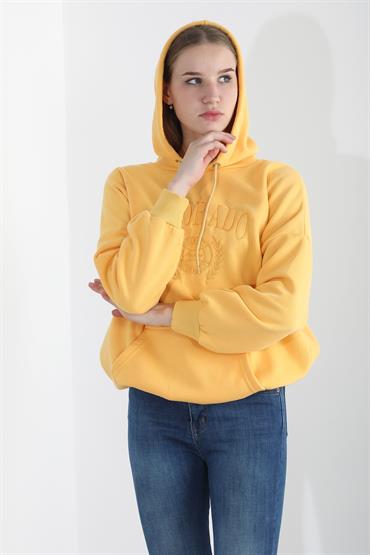 Kadın Colorado Nakışlı Kapüşonlu Oversize Sweatshirt