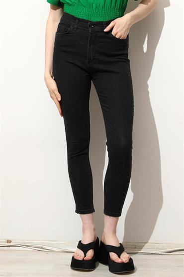 Kadın Yüksek Bel Skinny Fit Denim Jean Pantolon