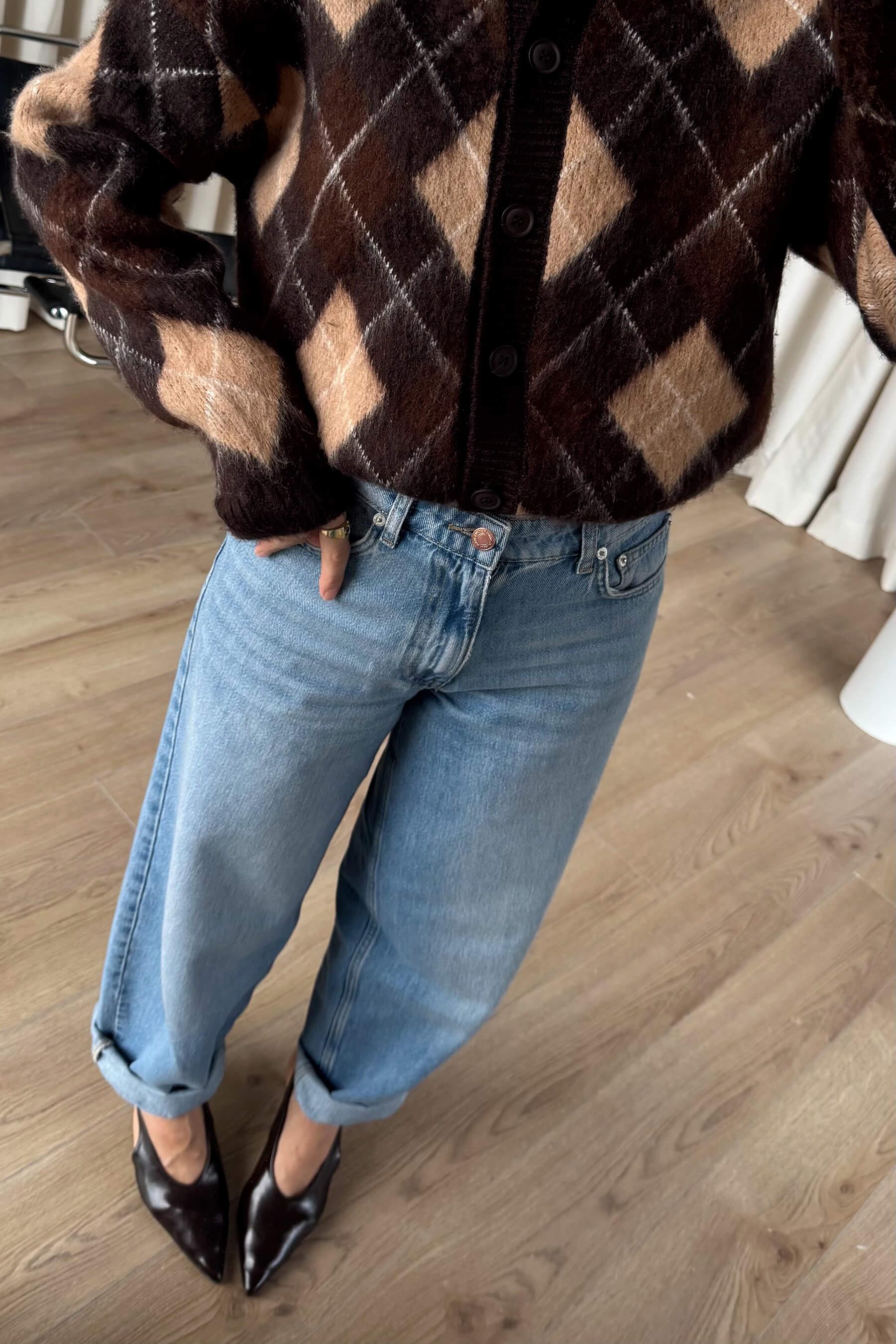 Mavi Yüksek Bel Premium Balon Jean