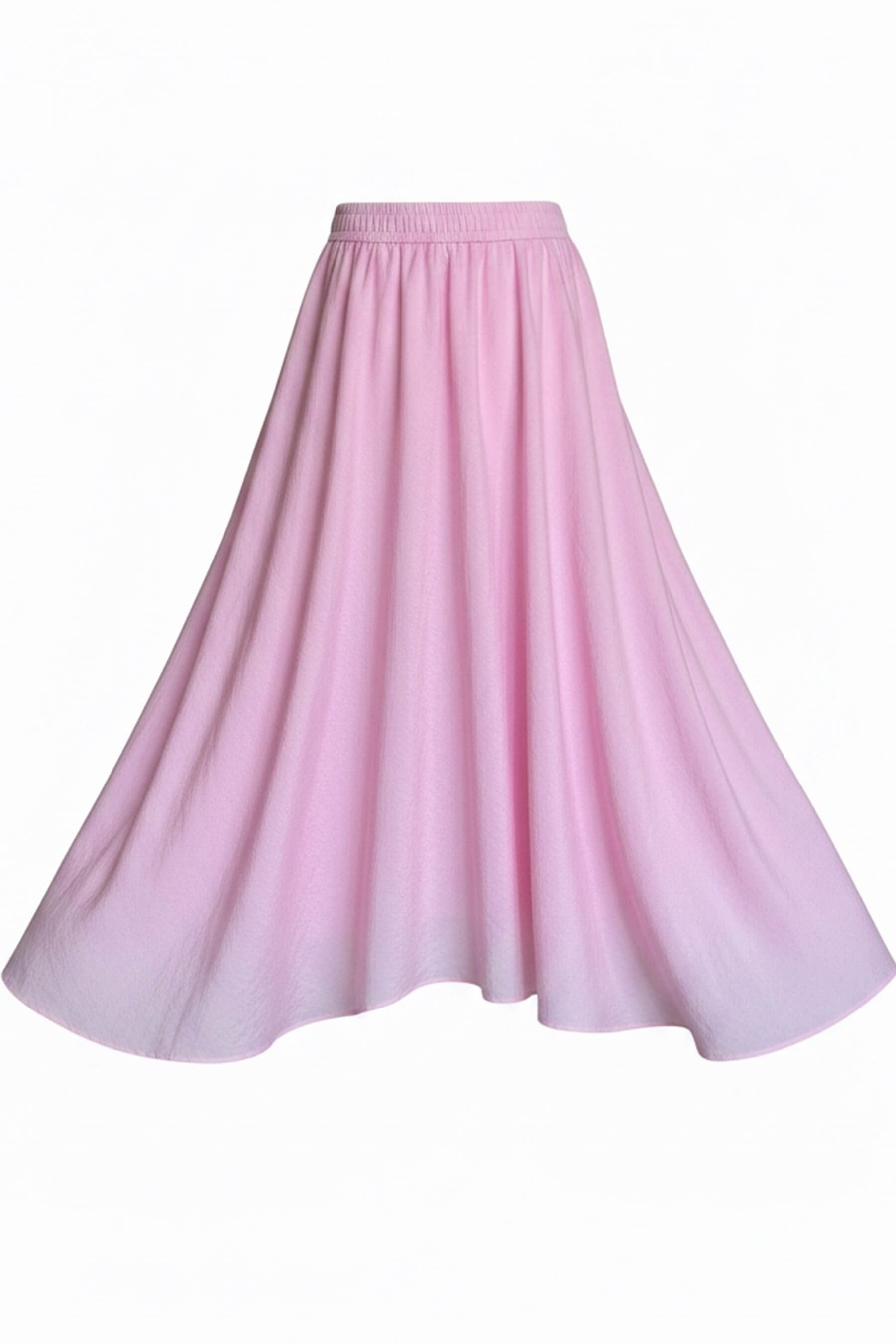 Pembe Beli Lastikli Astarlı Tensel Etek