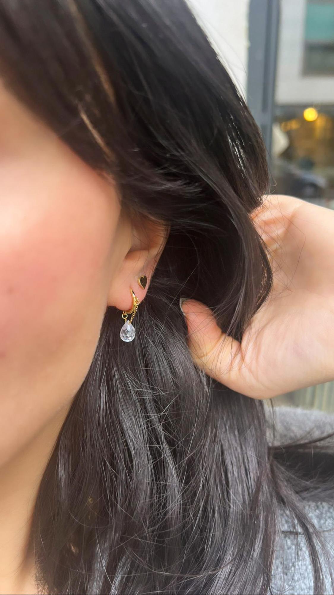 Damla Halka Küpe ( Tek )