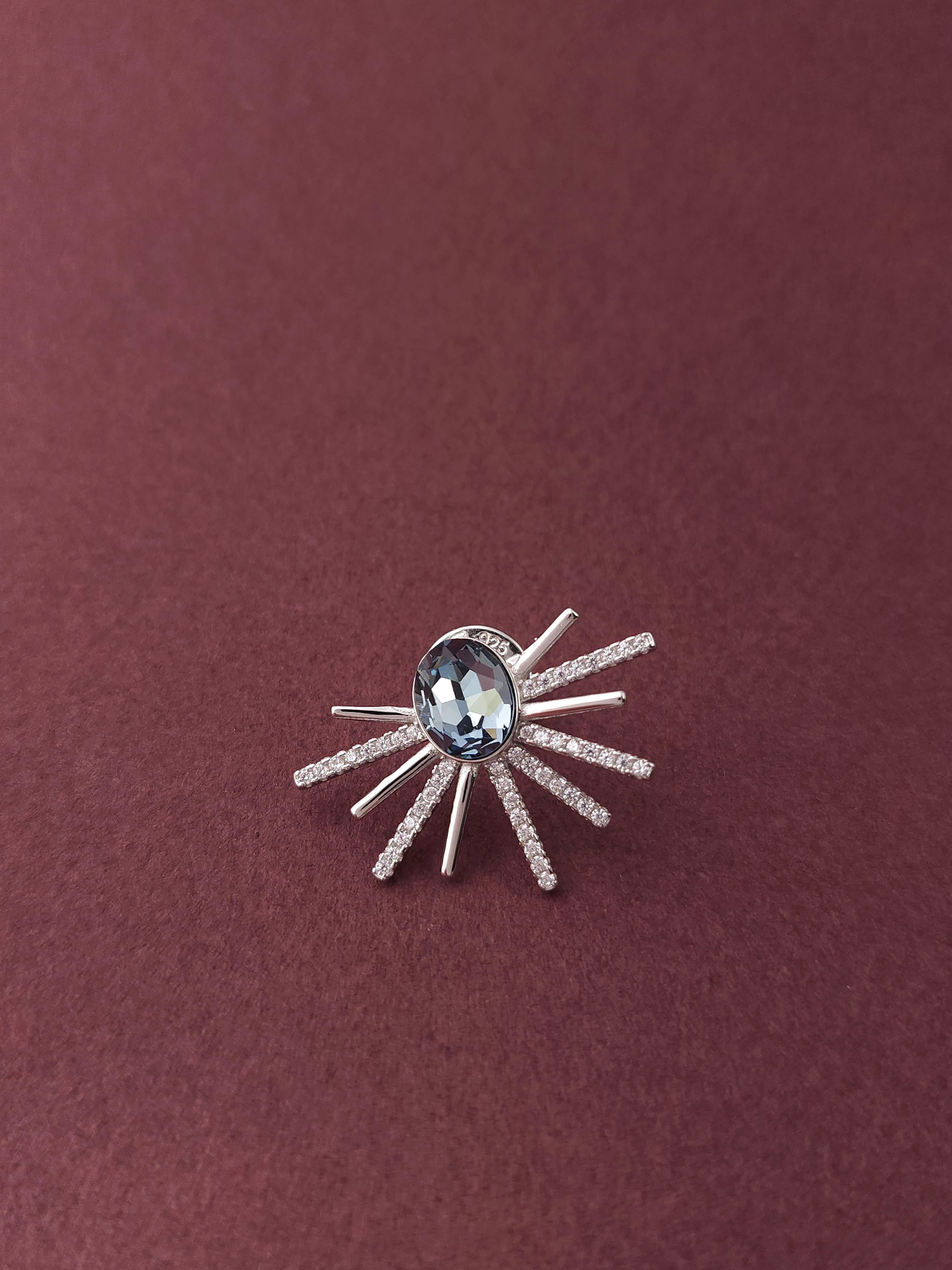 Doğal Taş Güneş Broş