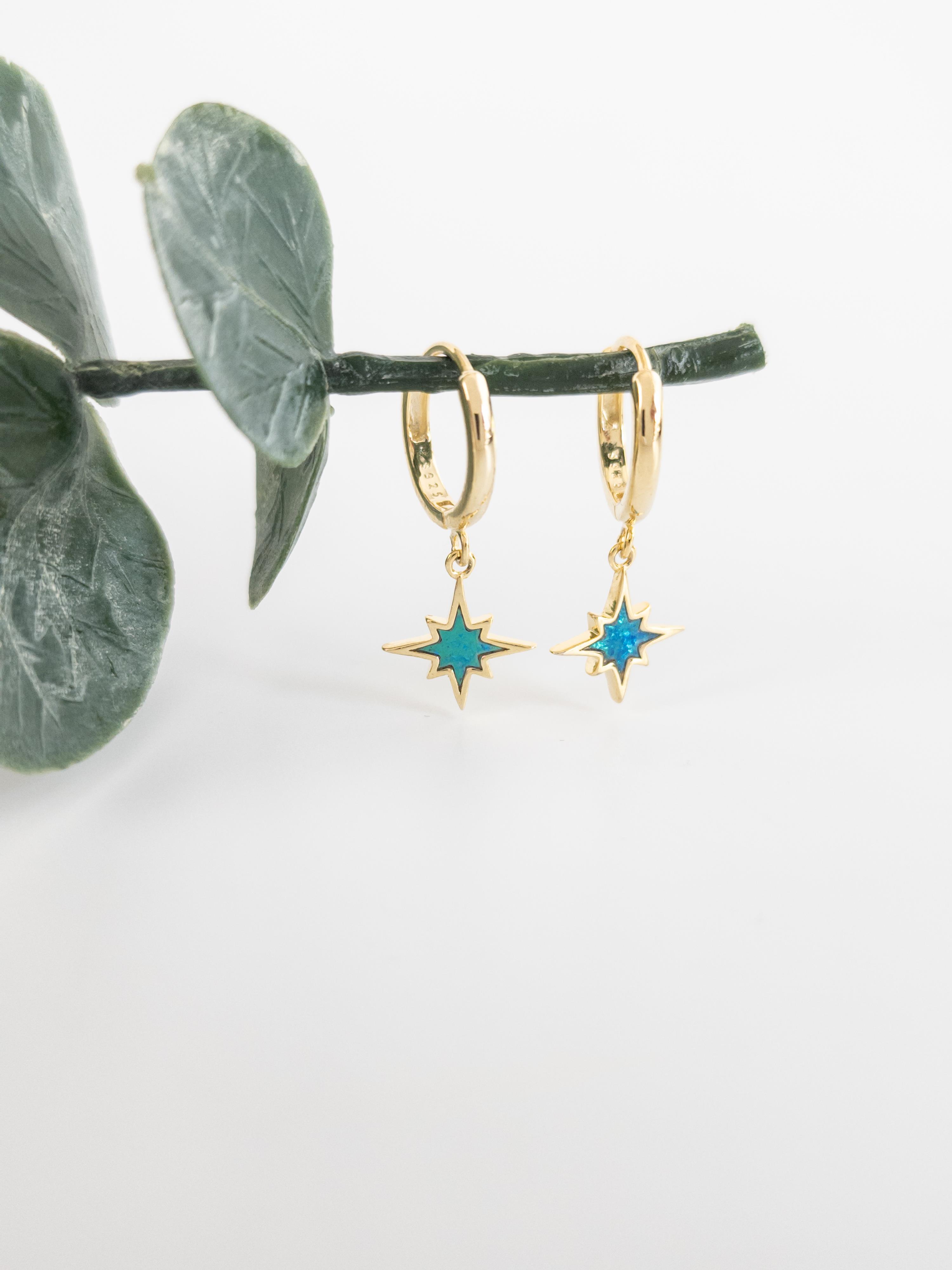 Doğal Taş Kutup Yıldızı 2 Küpe 