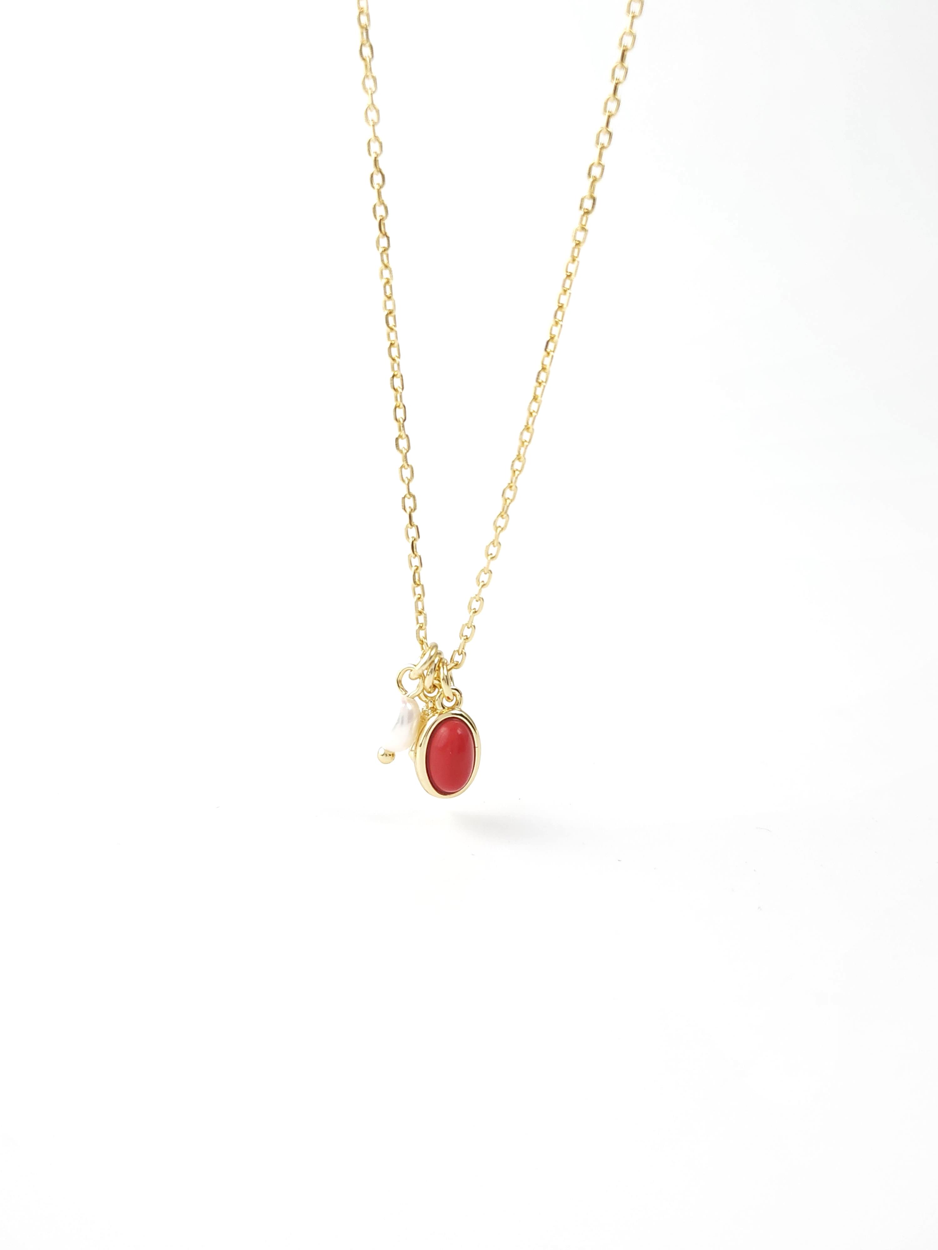 İtalyan Doğal Taş Şans Kolye