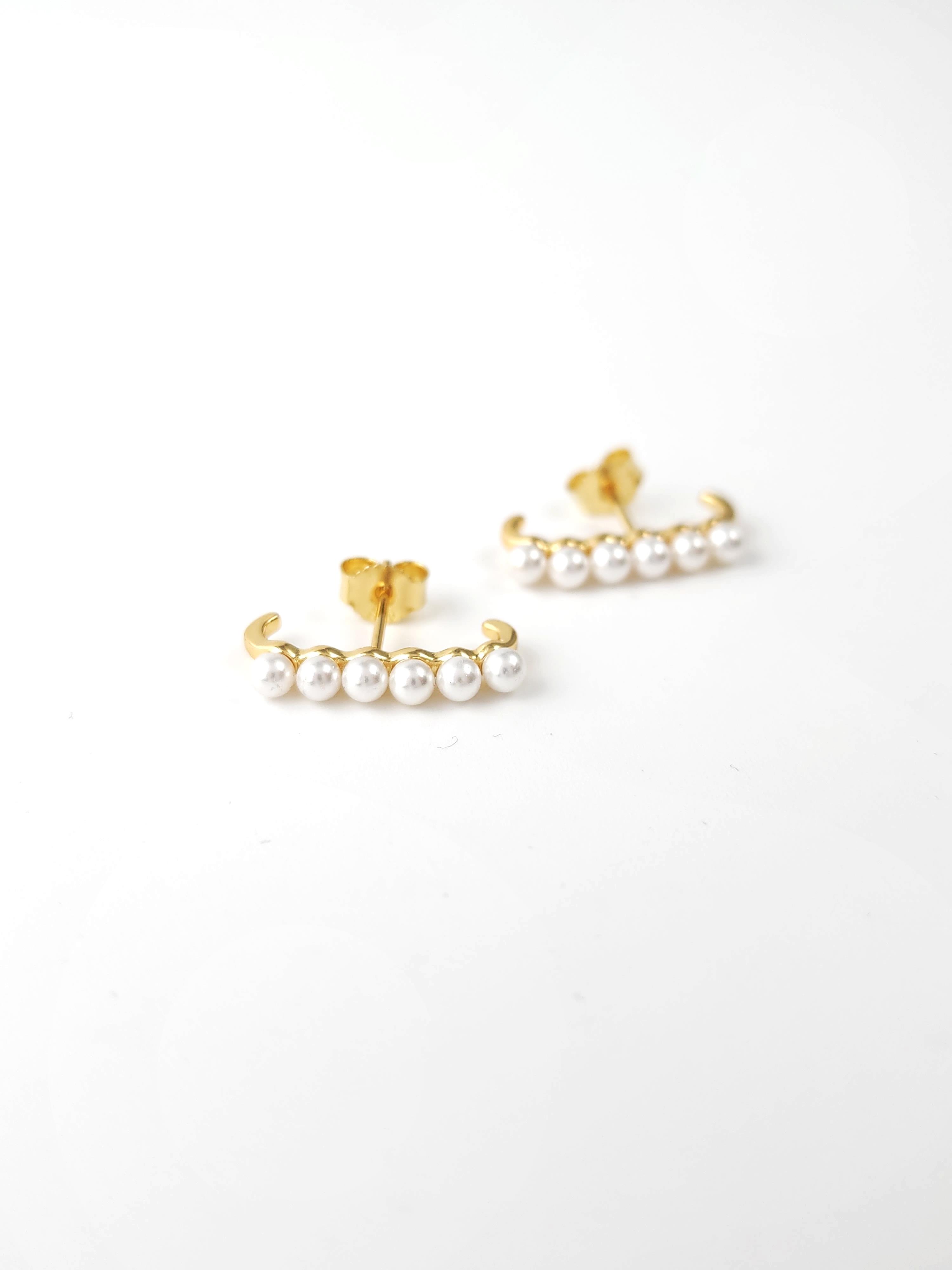 İtalyan İnci Çivi Küpe