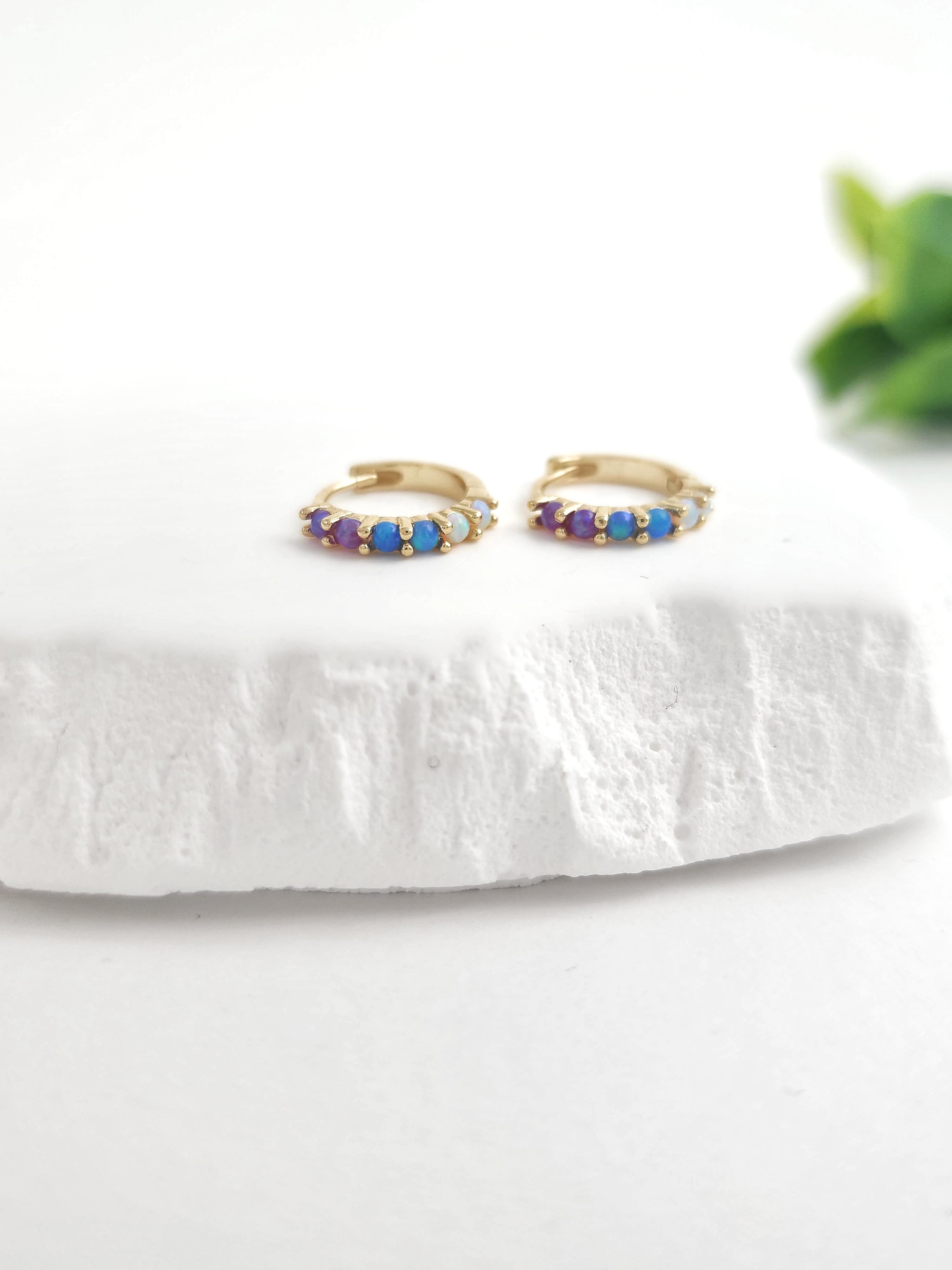 İtalyan Opal Halka Küpe