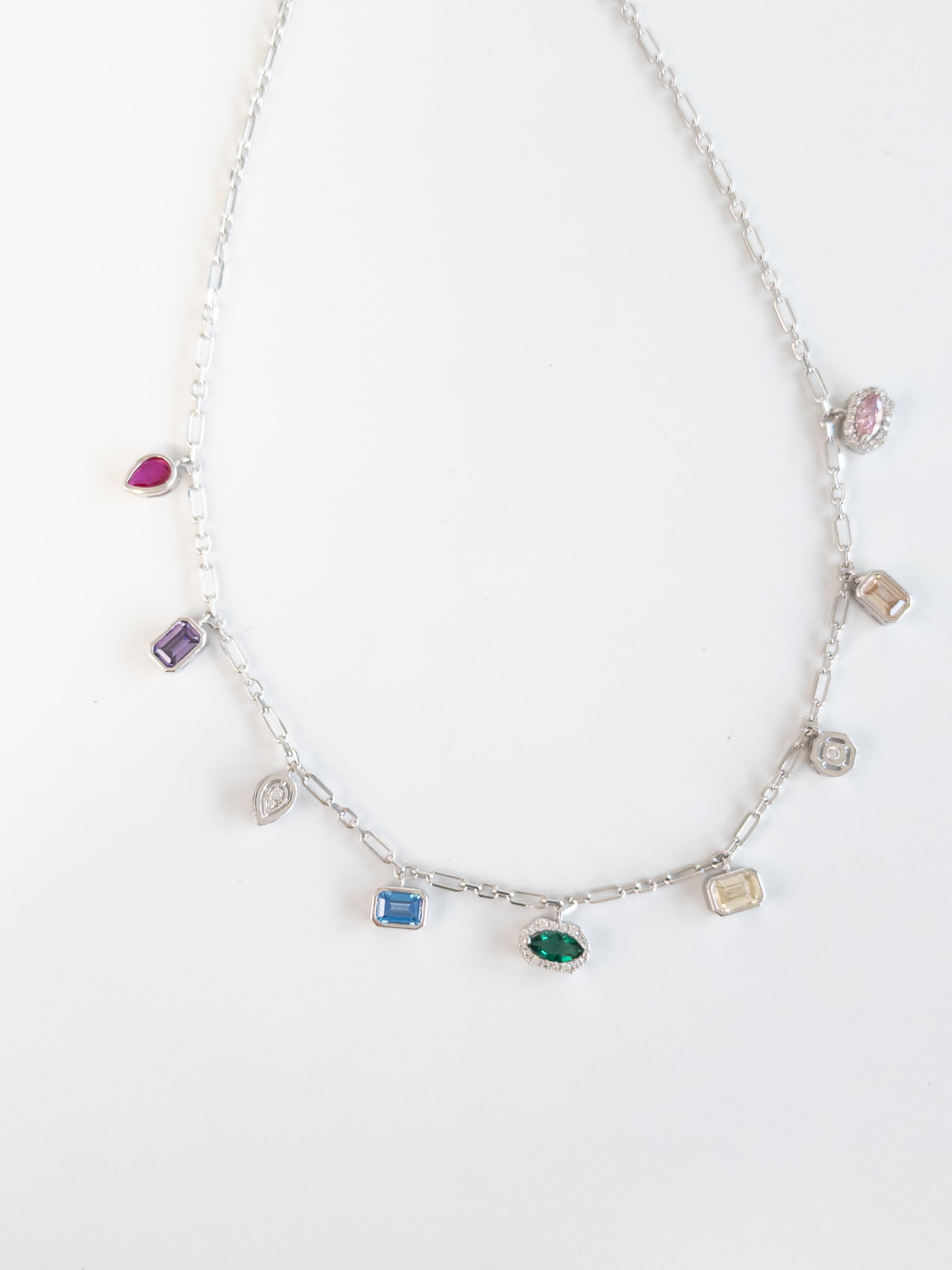 İtalyan Tasarım Doğal Taş Kolye