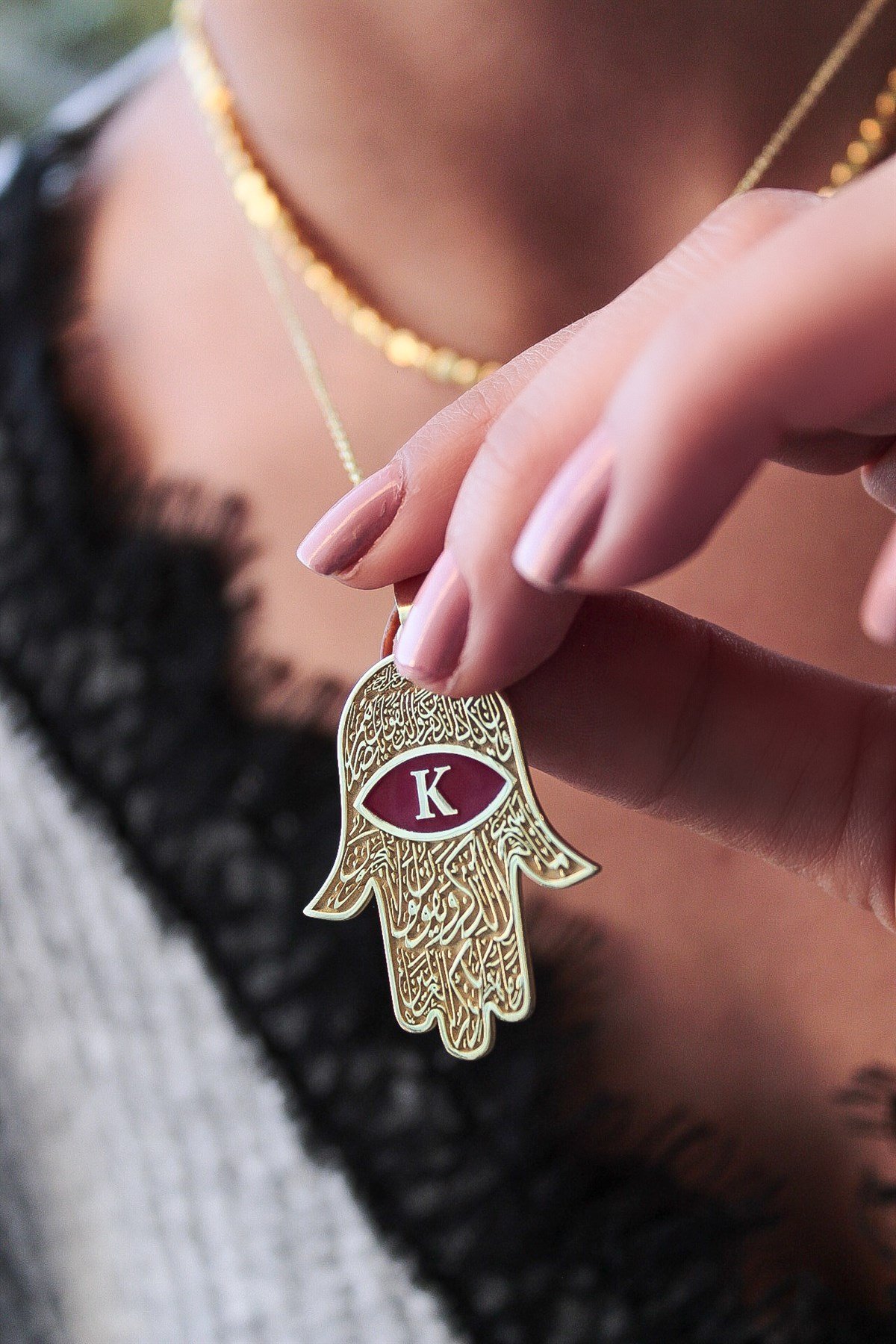 KORUYUCU EL KOLYEM (isme yada harfe özel hazırlanmaktadır...Nazar duası yazılıdır)