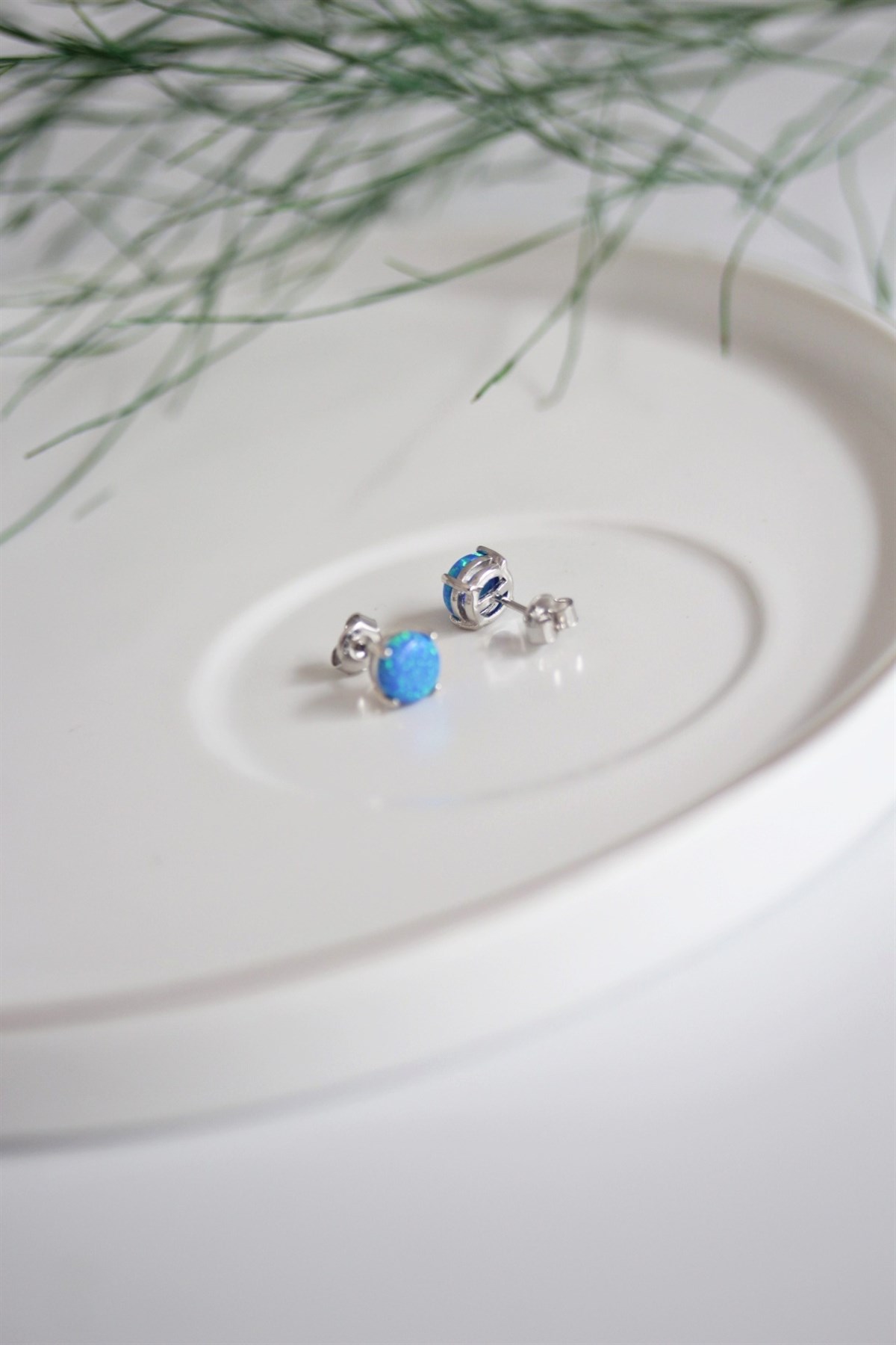 Koyu Opal Küpe ( L )