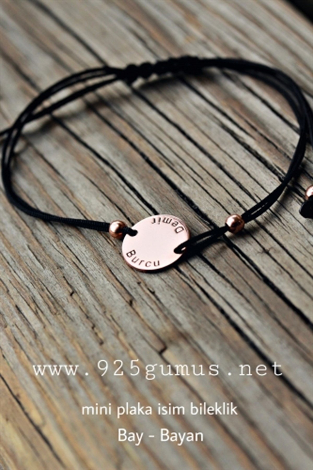 Mini Plaka İsim Bileklik