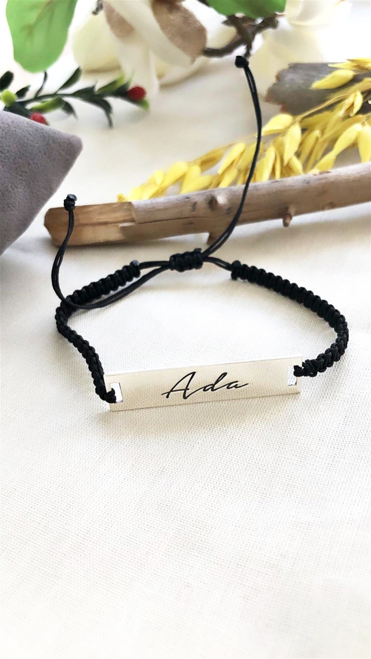 Plaka İsim Bileklik