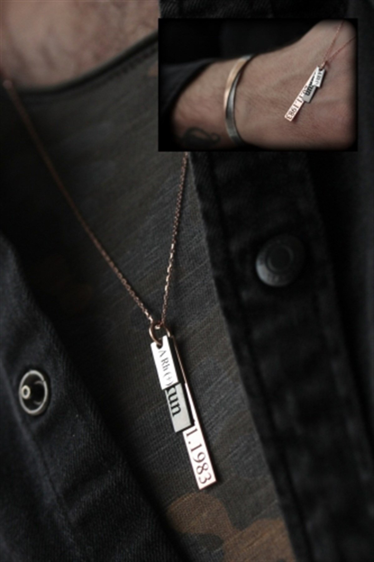 3 Plaka Size Özel Kolye