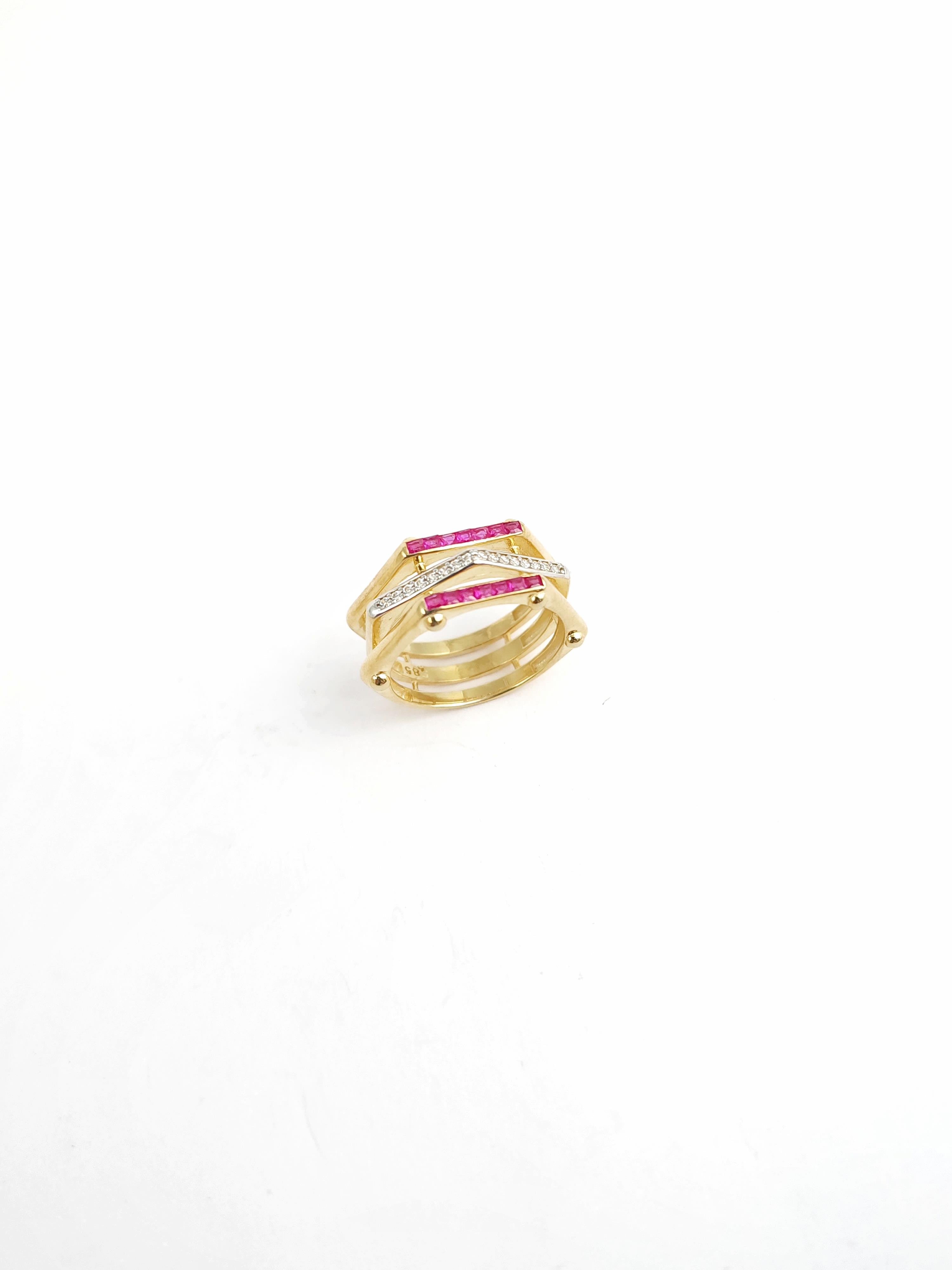 3 Sıra Geometrik Yüzük