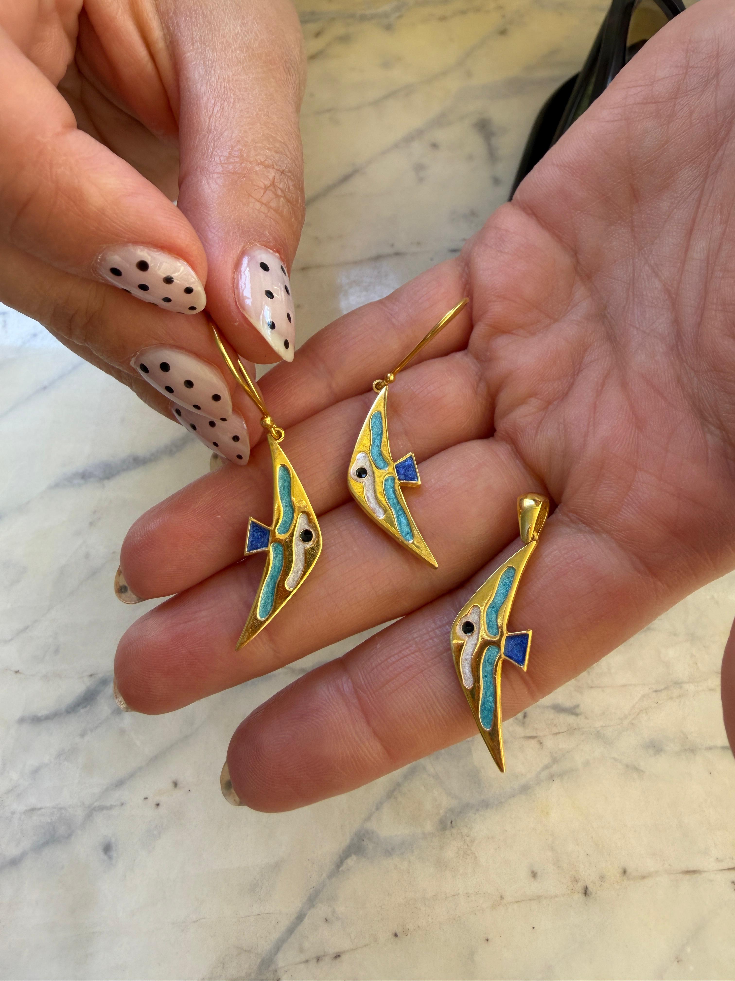 Balık Kolye Küpe Set