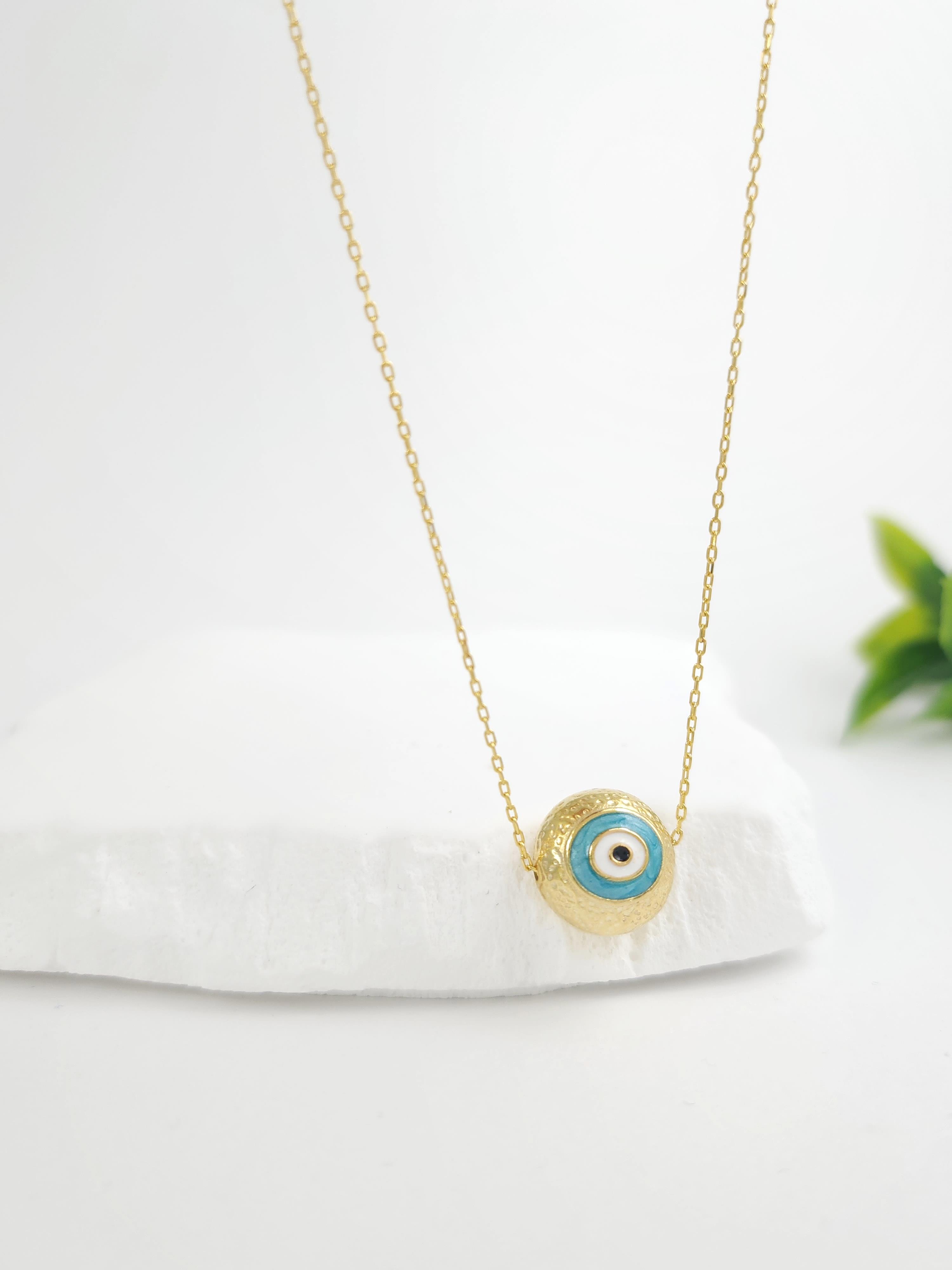 Balon Çift Taraflı Nazar Göz Kolye