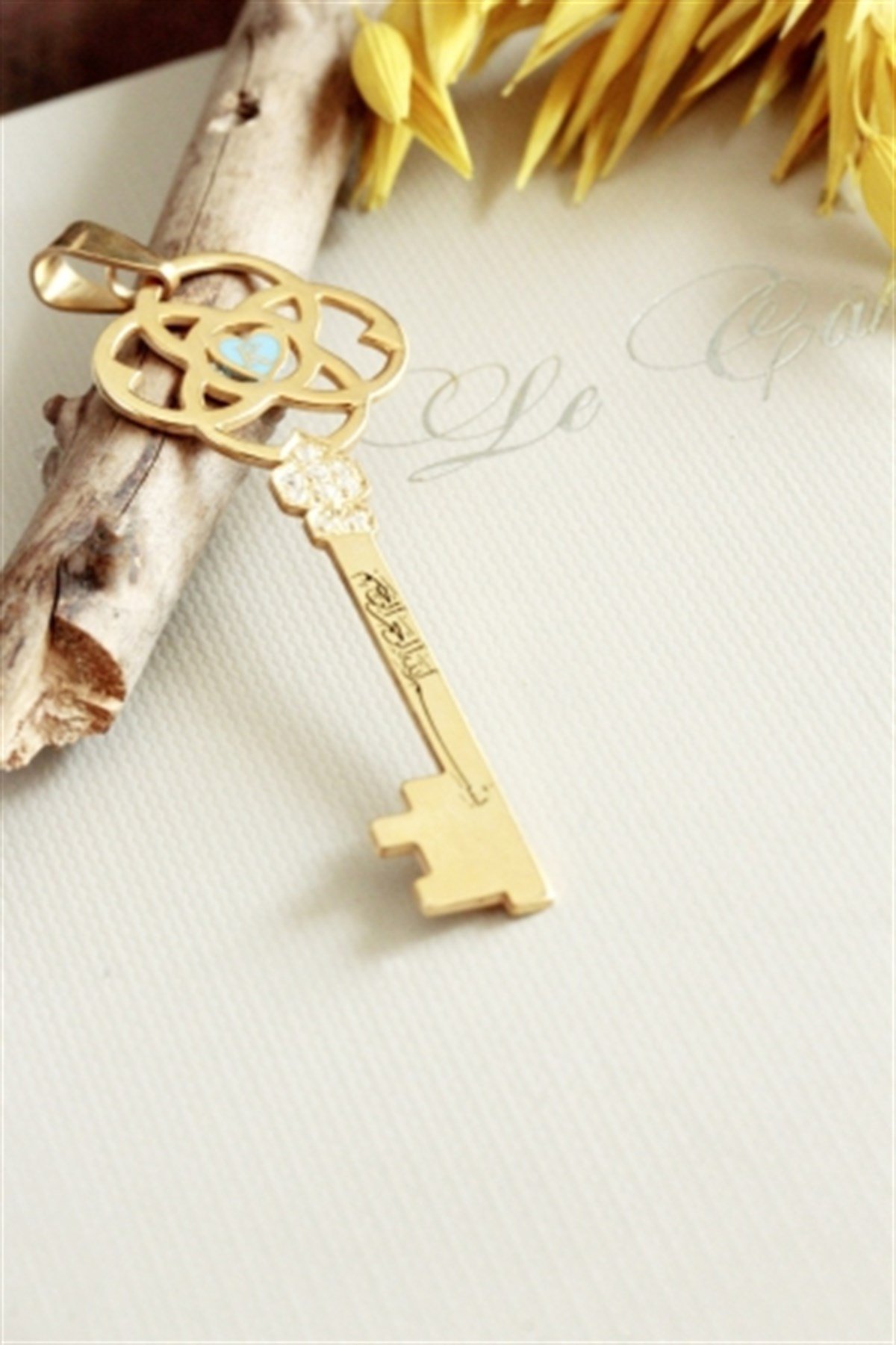 Besmele Harf Kolye Tek Uç