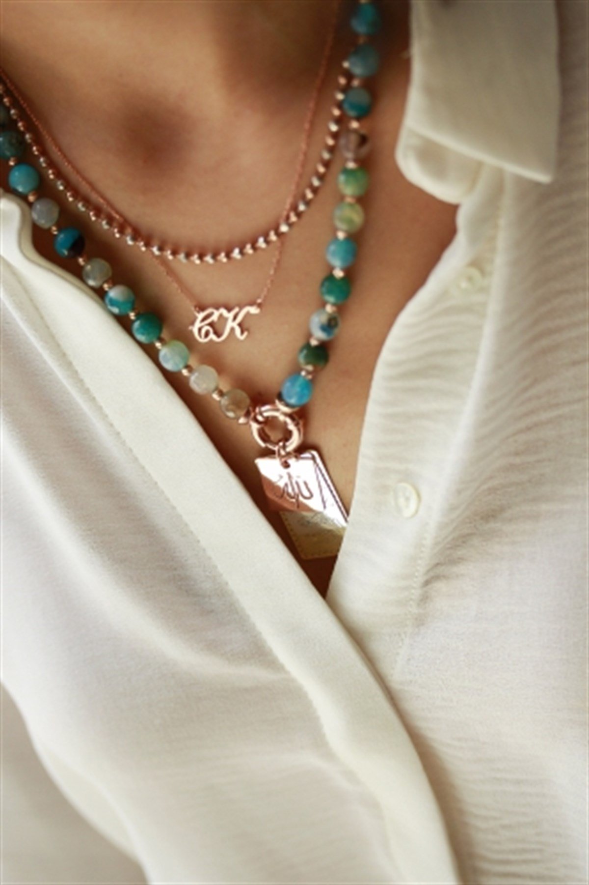 Çift Harf Kolye