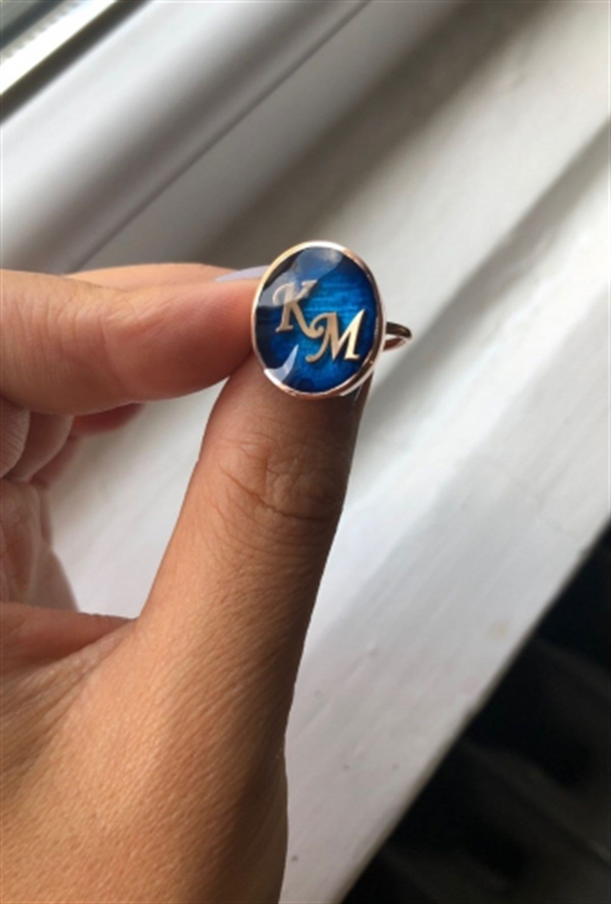 Çift Harf Tasarım Yüzük