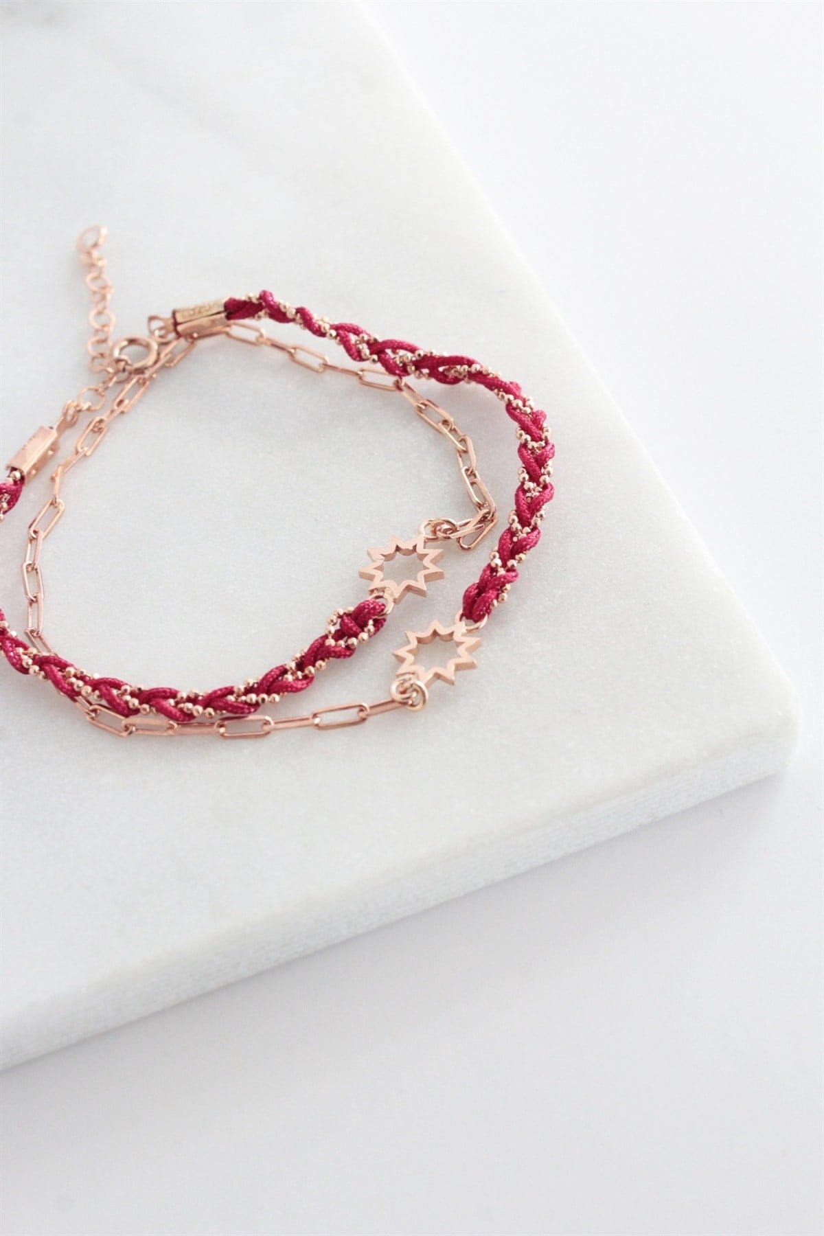 Çift Sıra Örgü Bileklik