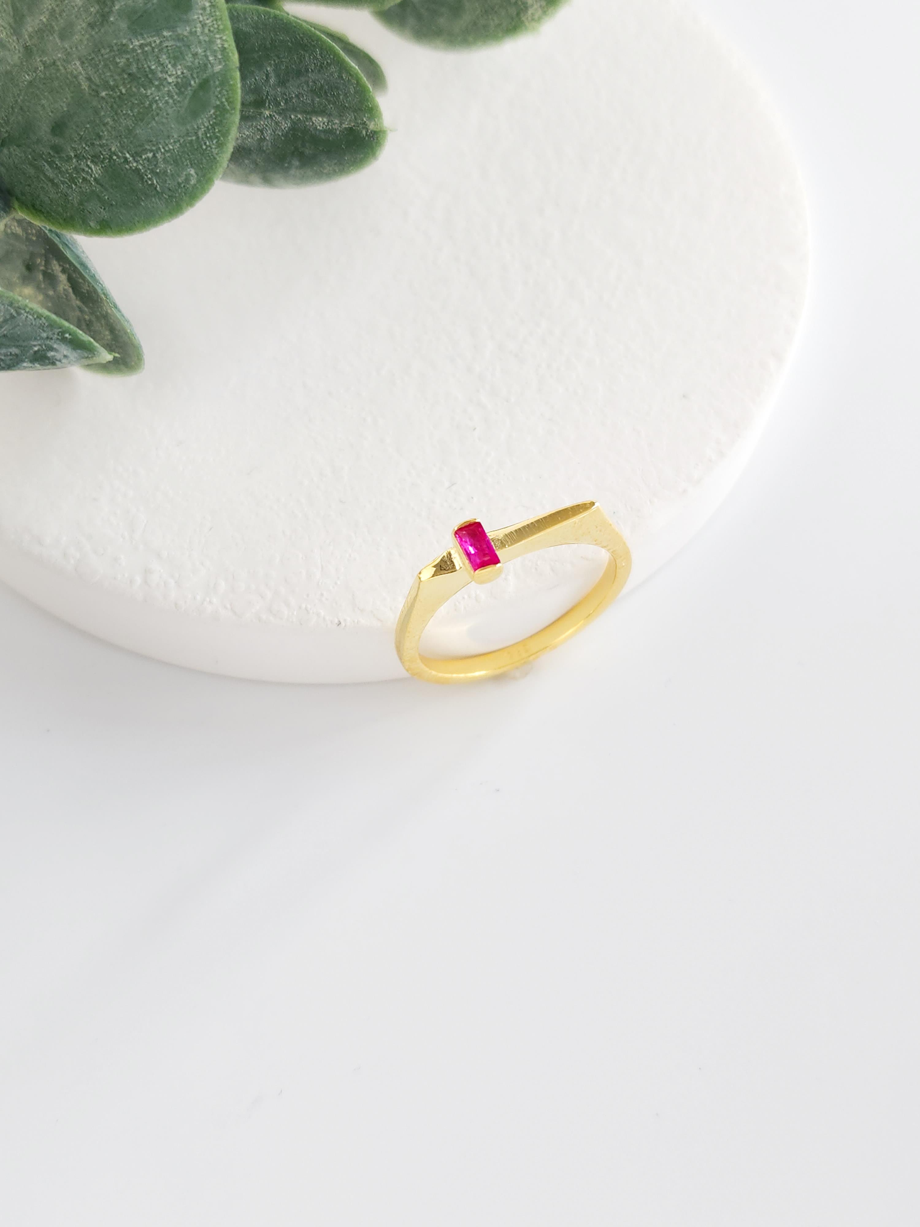 Doğal Taş Baget Yüzük