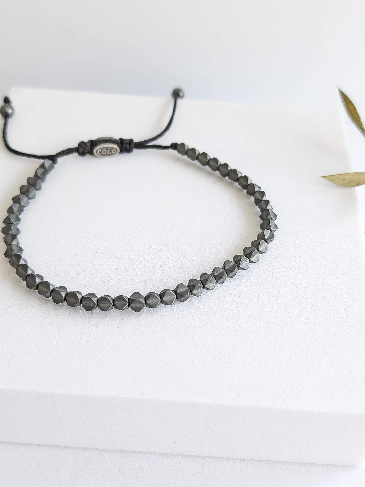 Doğal Taş Bileklik ( Hematit )