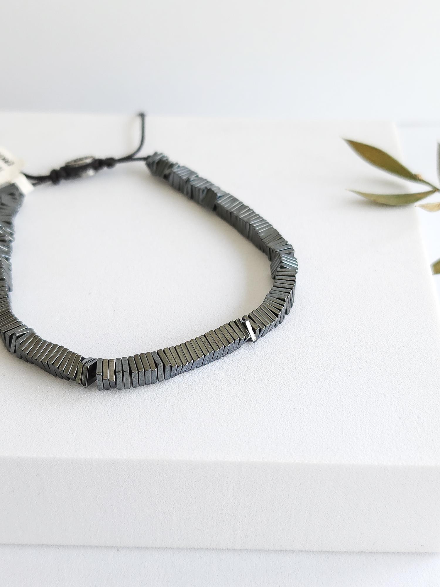 Doğal Taş Bileklik ( Hematit )