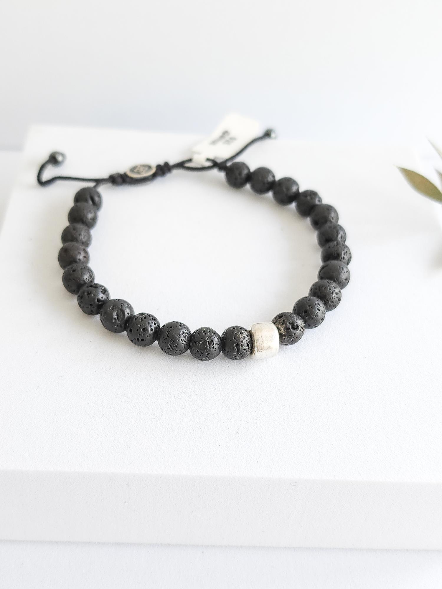 Doğal Taş Bileklik ( Lav Taşı )