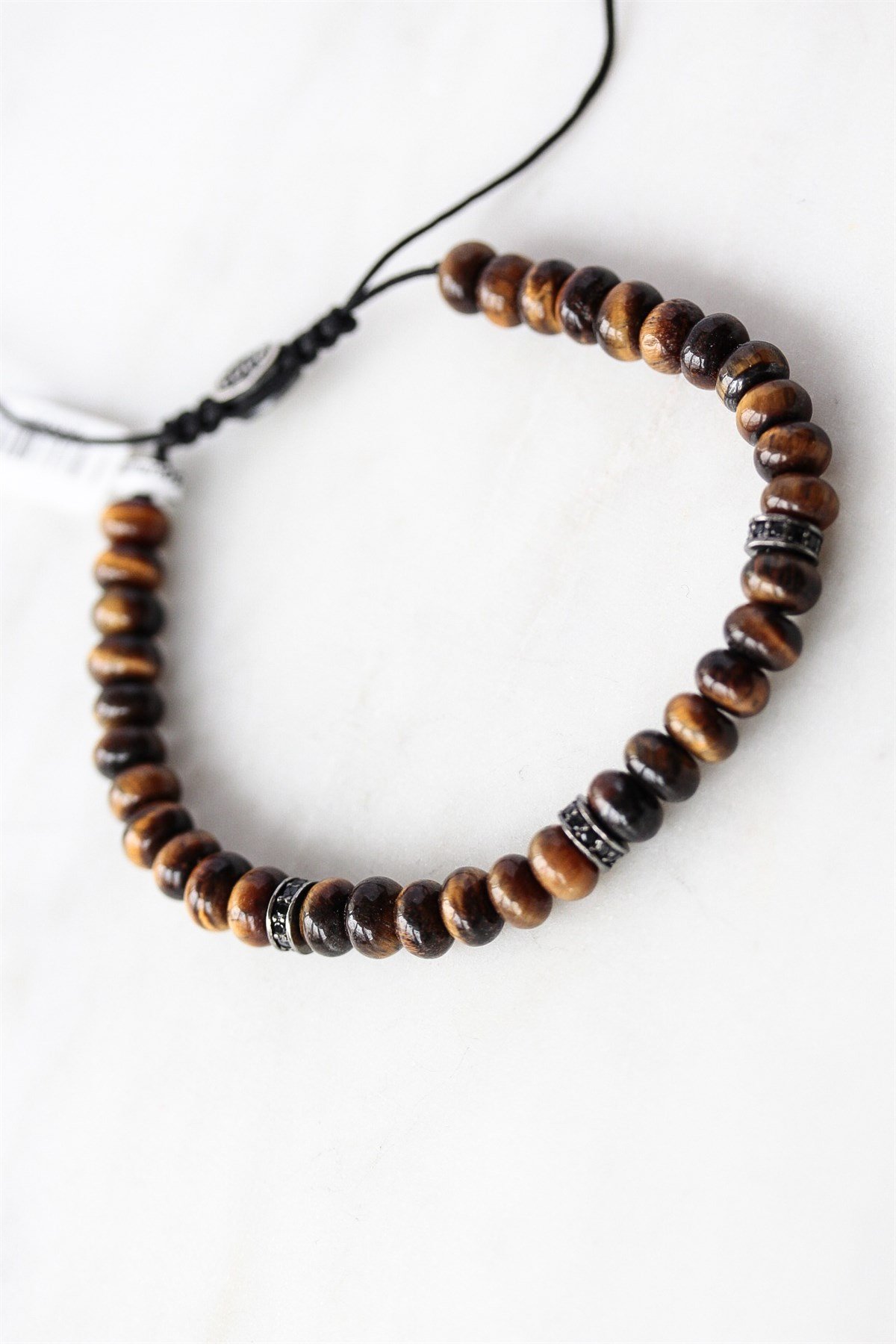 Doğal Taş Gümüş Bileklik