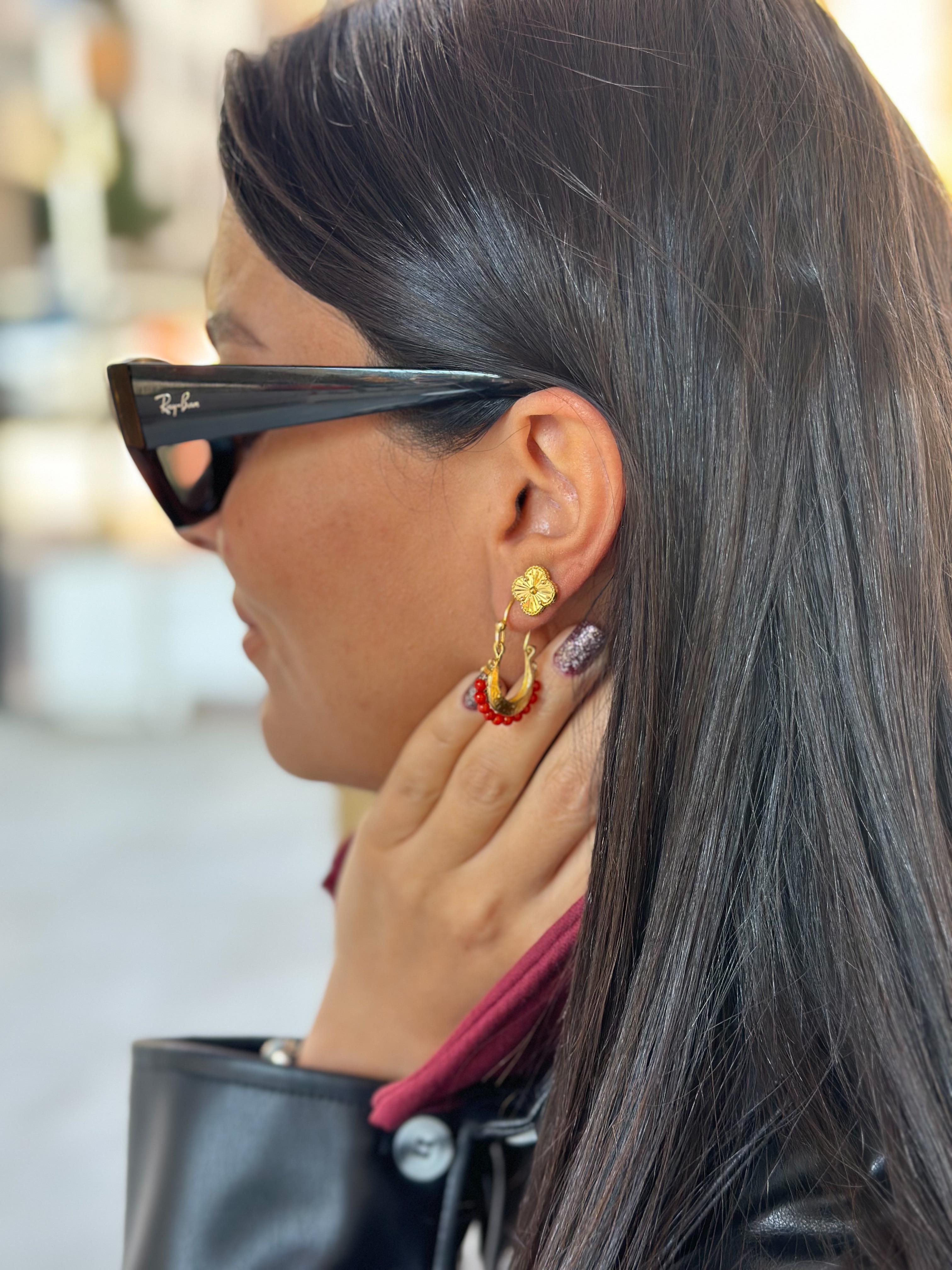 Doğal Taş Sepet Küpe