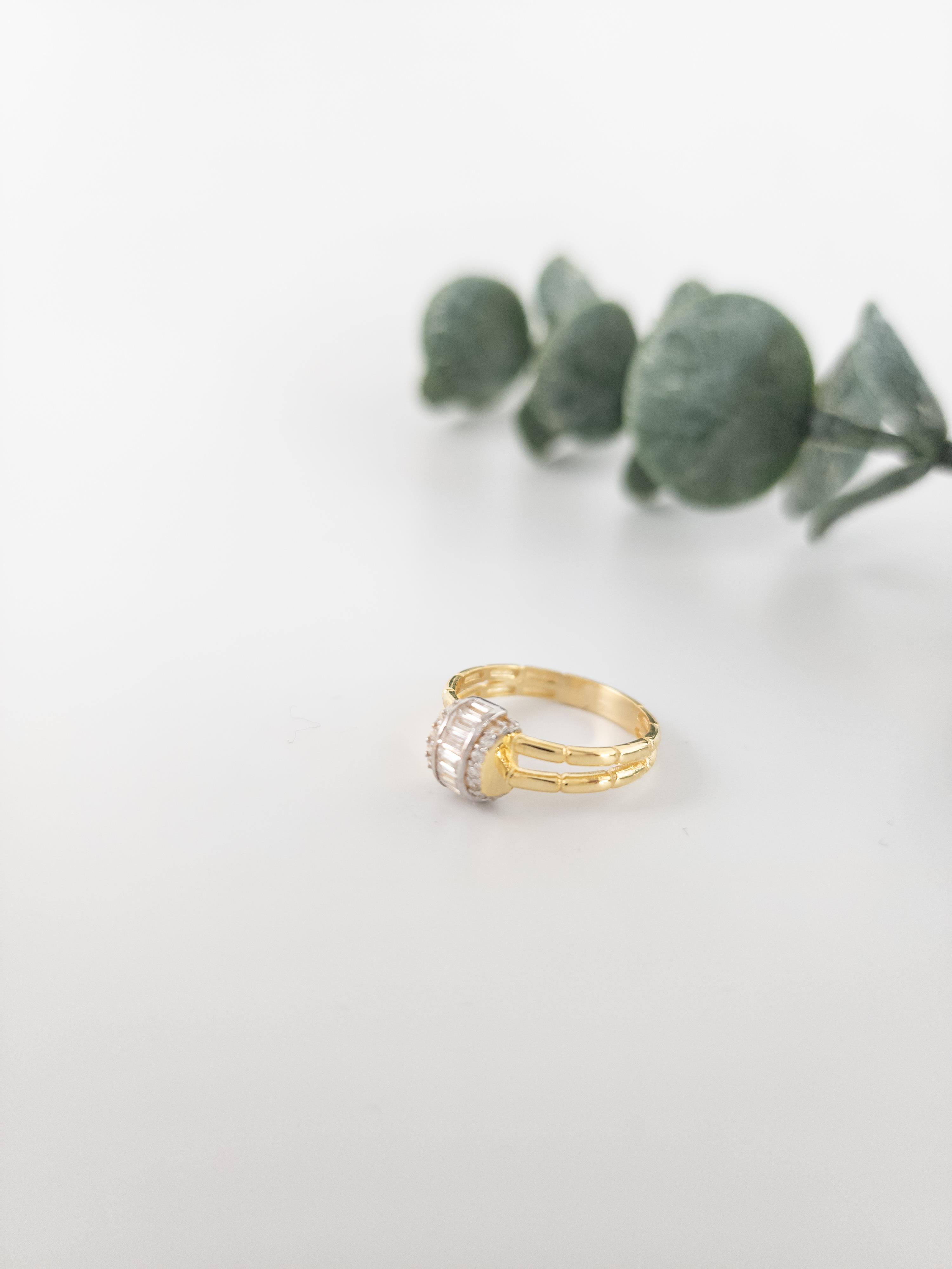 Doğal Taş Tasarım 3 Baget Yüzük